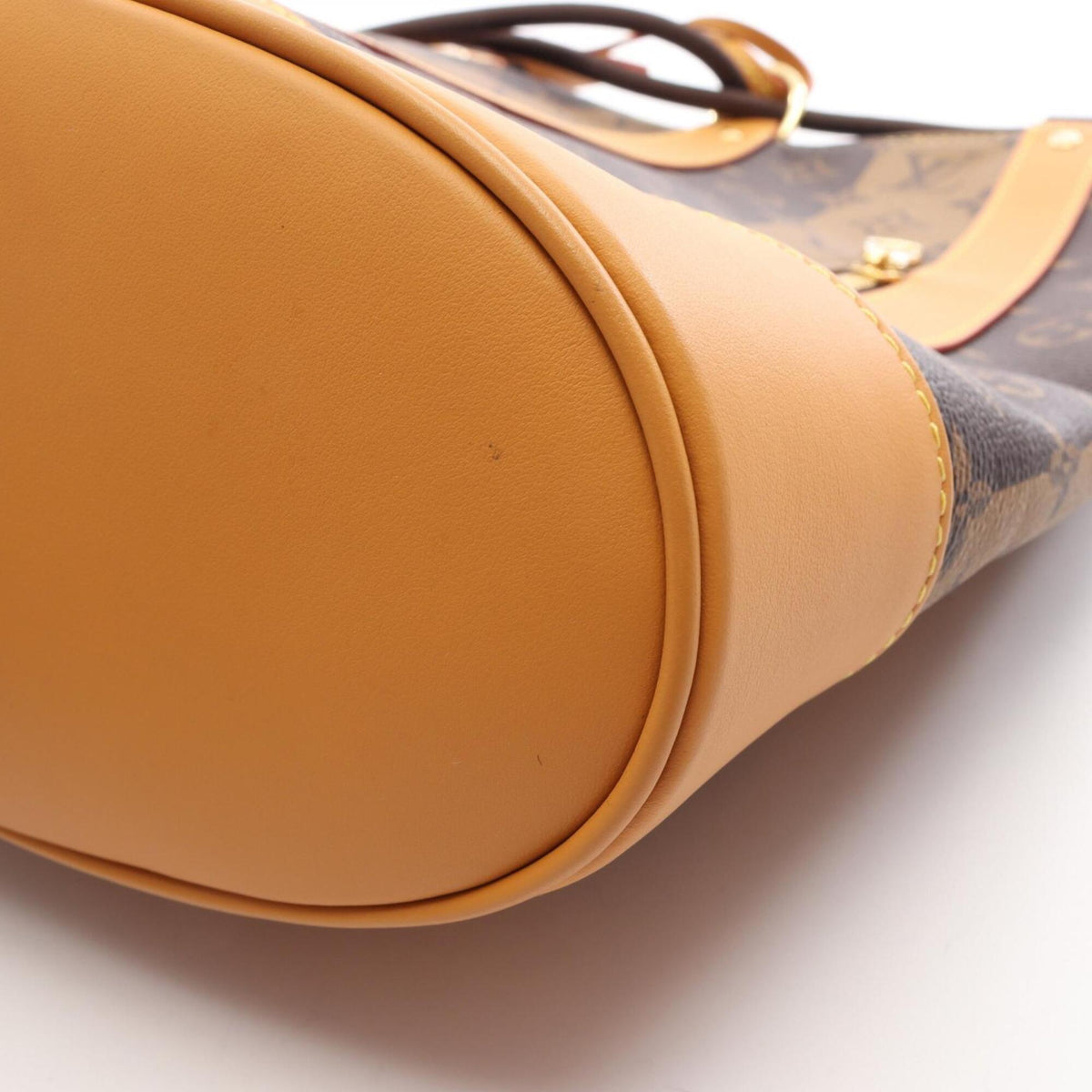 Louis Vuitton Brown Coated Canvas Leather Handbag Shoulder Bag (Pre-Owned)