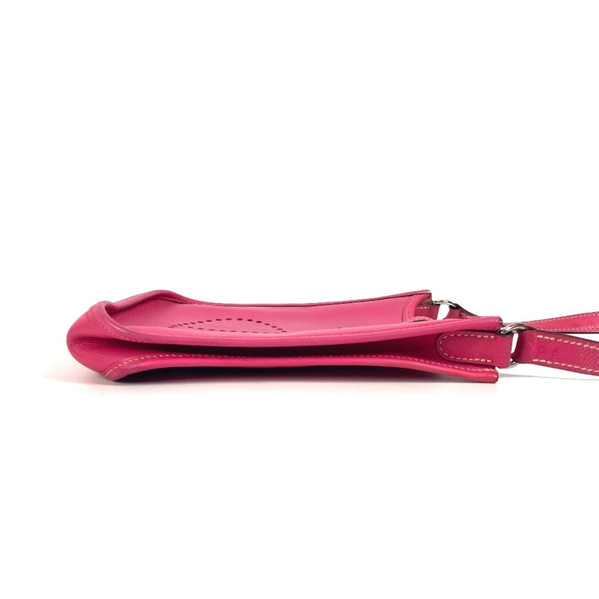 Hermes Evelyne Pink Leather Pochette Shoulder Bag (Pre-Owned)