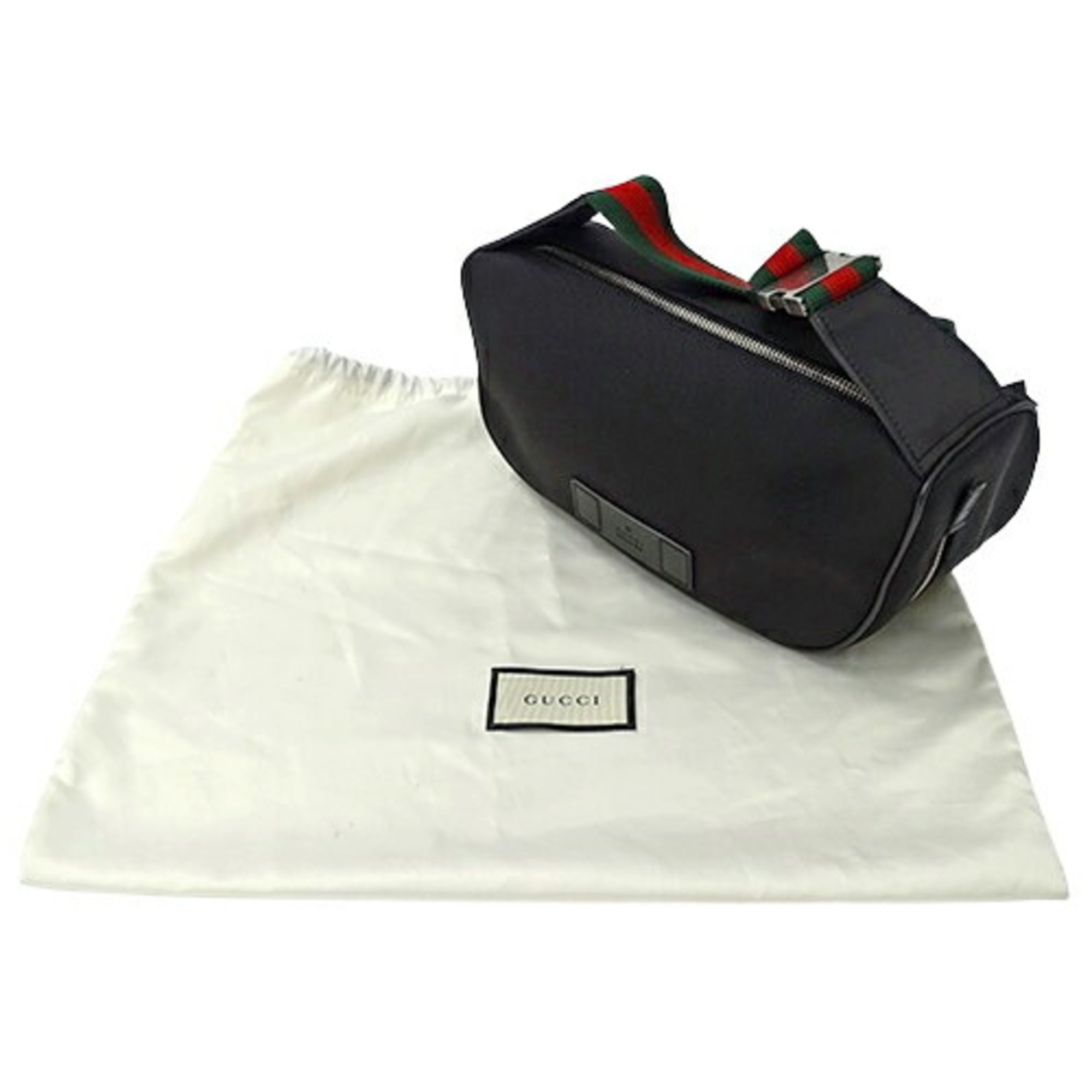Gucci Black Canvas Shoulder Bag Sling Bag (Pre-Owned)