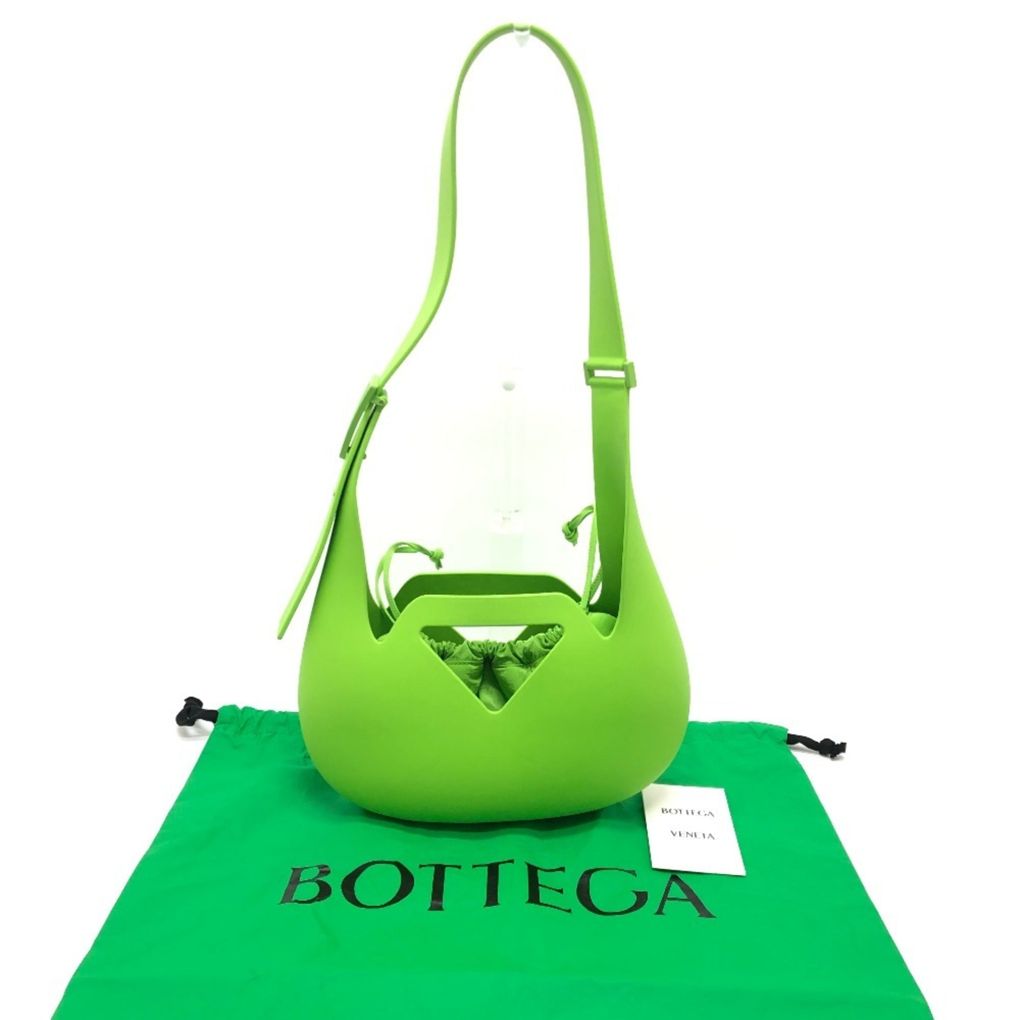 Bottega Veneta Green Rubber Shoulder Bag (Pre-Owned)