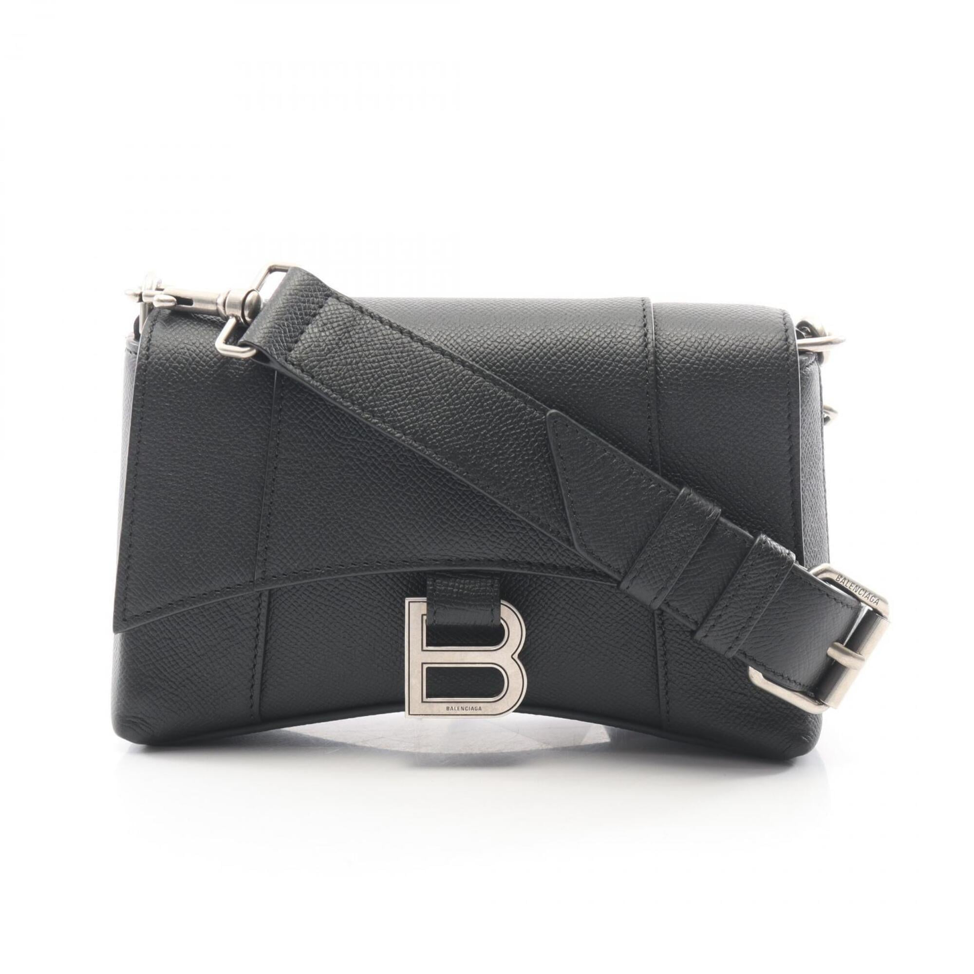 Balenciaga Black Leather Handbag Shoulder Bag (Pre-Owned)