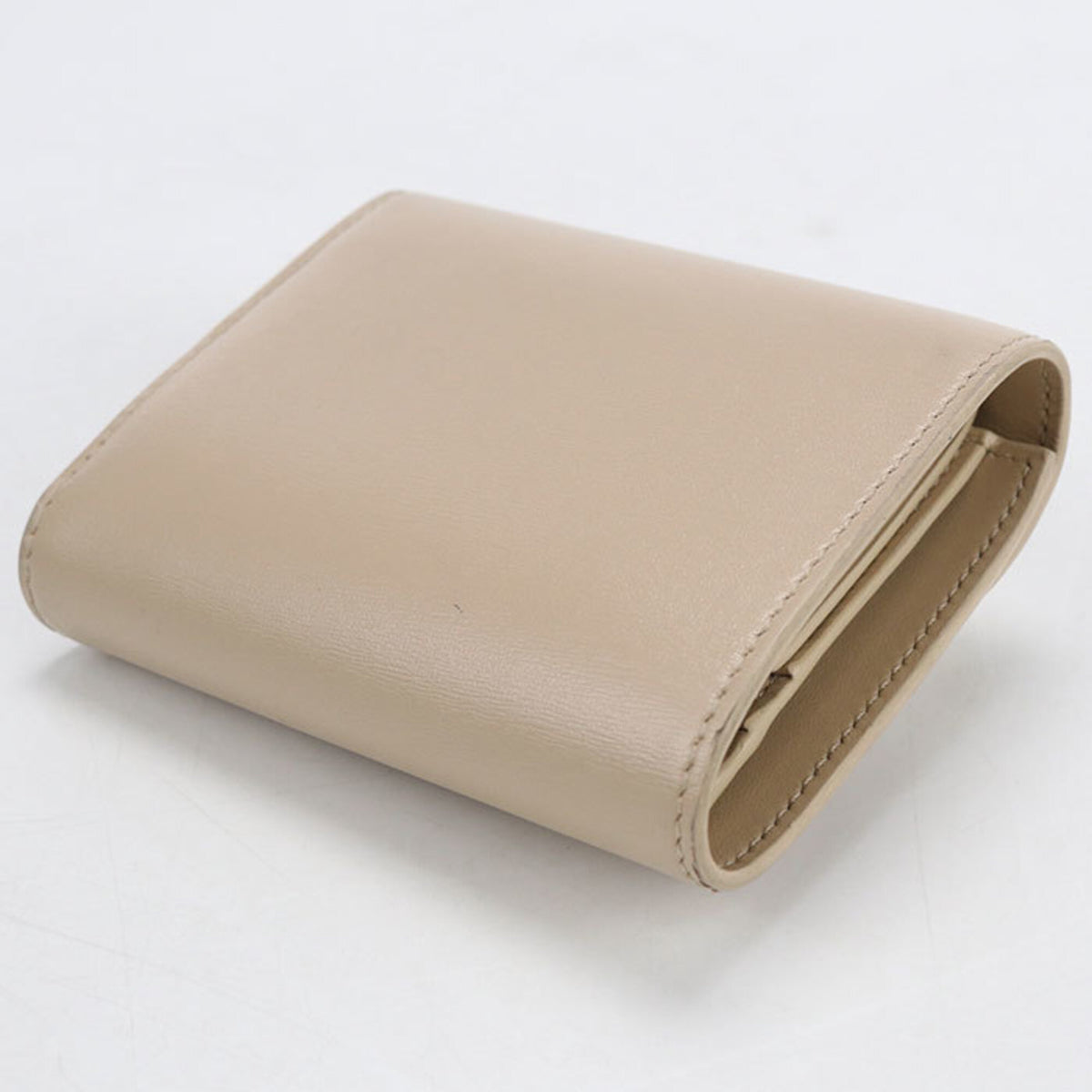 Celine Beige Leather Wallet (Tri-Fold) (Pre-Owned)