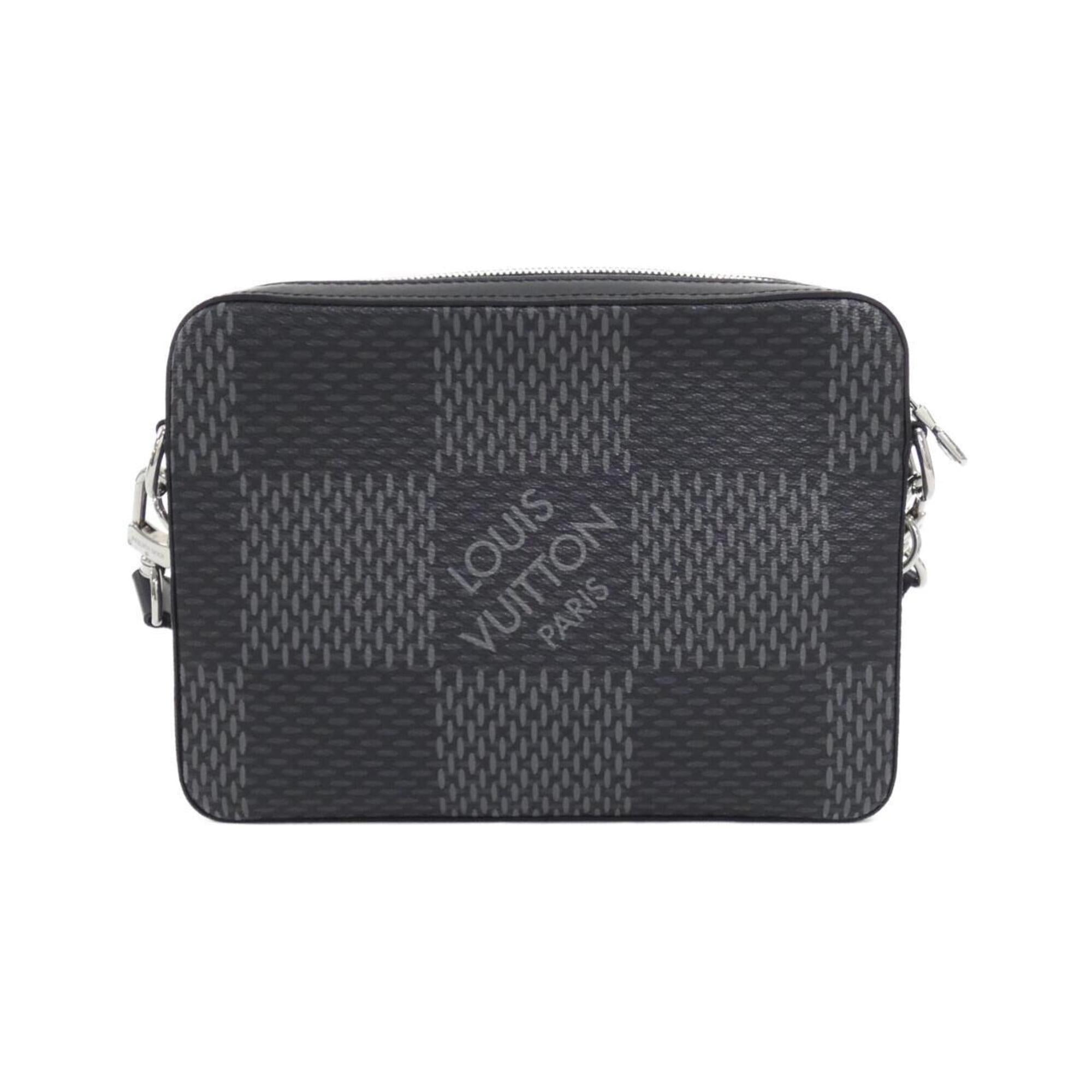 Louis Vuitton Damier Graphite Graphite Gray Coated Canvas Pouch Shoulder Bag (Pre-Owned)