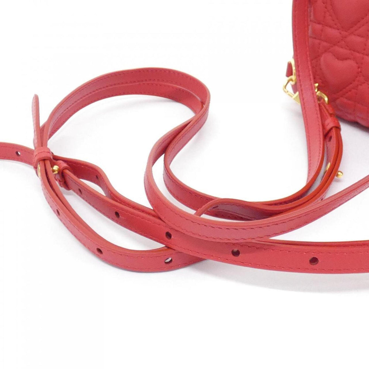 Christian Dior Red Color Leather Backpack (Pre-Owned)