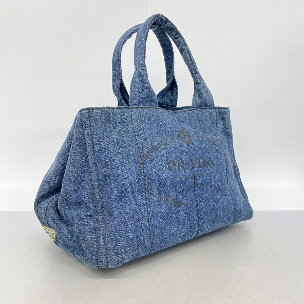 Prada Navy Denim Tote Bag (Pre-Owned)