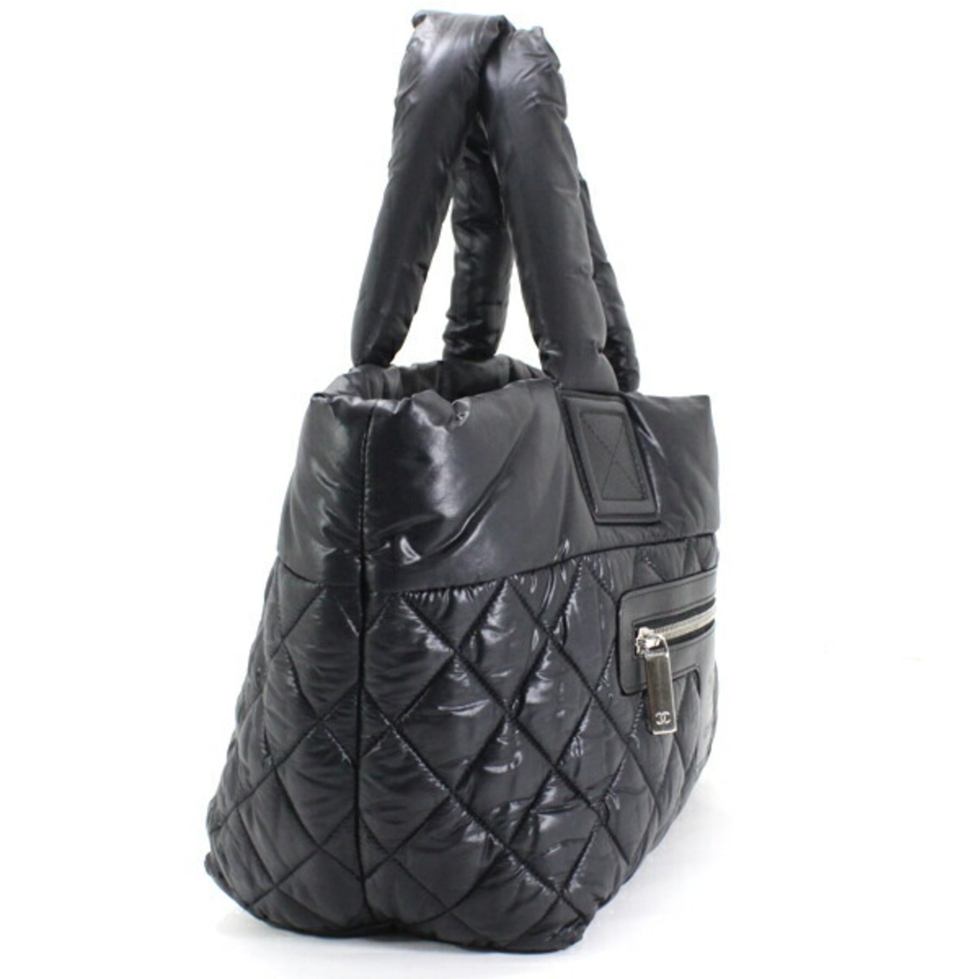 Chanel Black Bordeaux Nylon Handbag Tote Bag (Pre-Owned)