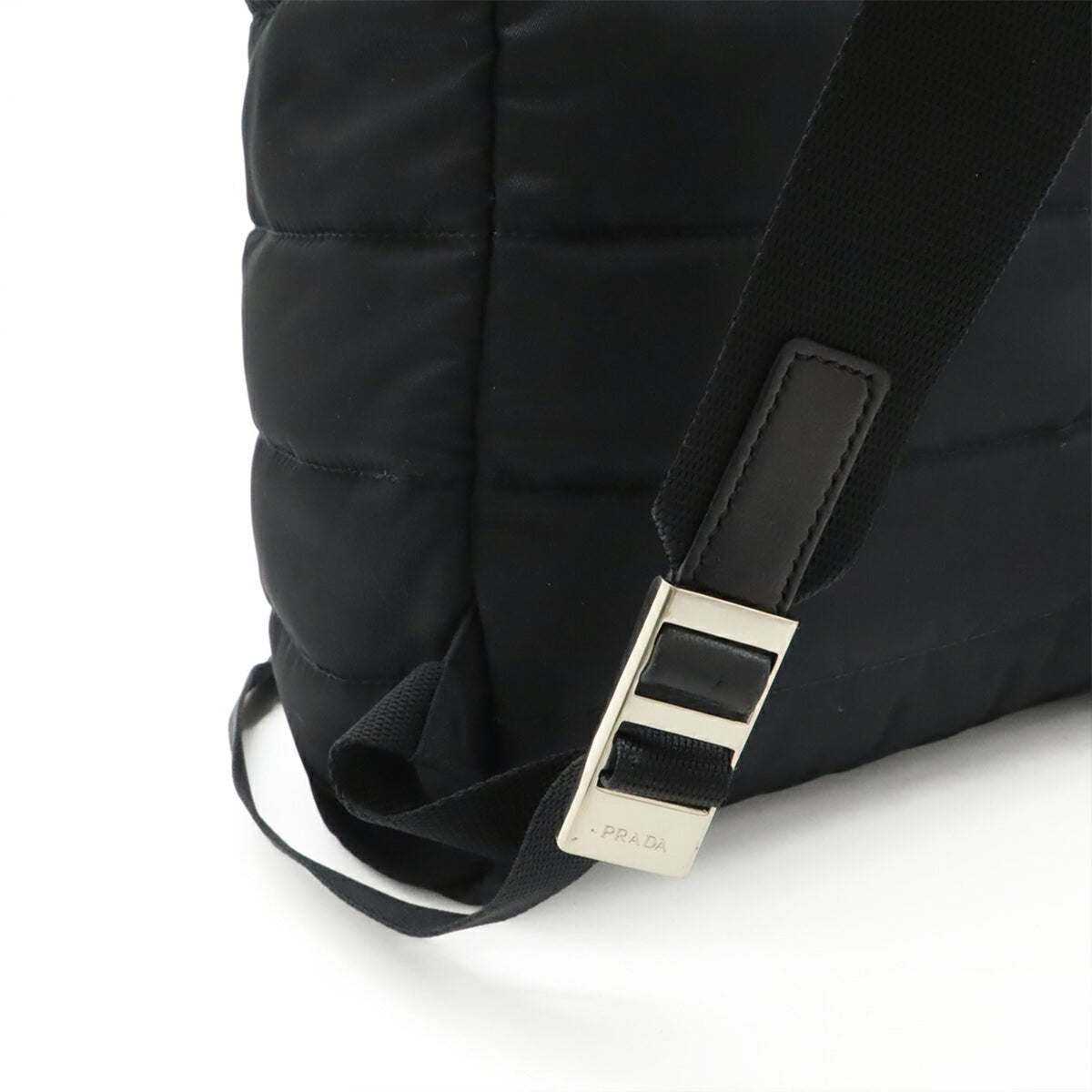 Prada Nero Nylon Leather Backpack (Pre-Owned)