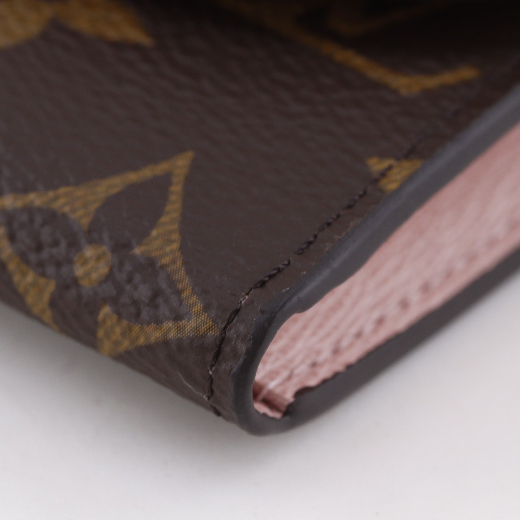 Louis Vuitton Brown Monogram Rose Ballerine Monogram Coin Purse/Coin Case (Pre-Owned)