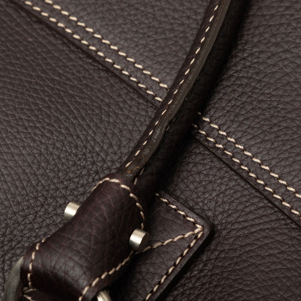 Salvatore Ferragamo Brown Leather Boston Bag (Pre-Owned)