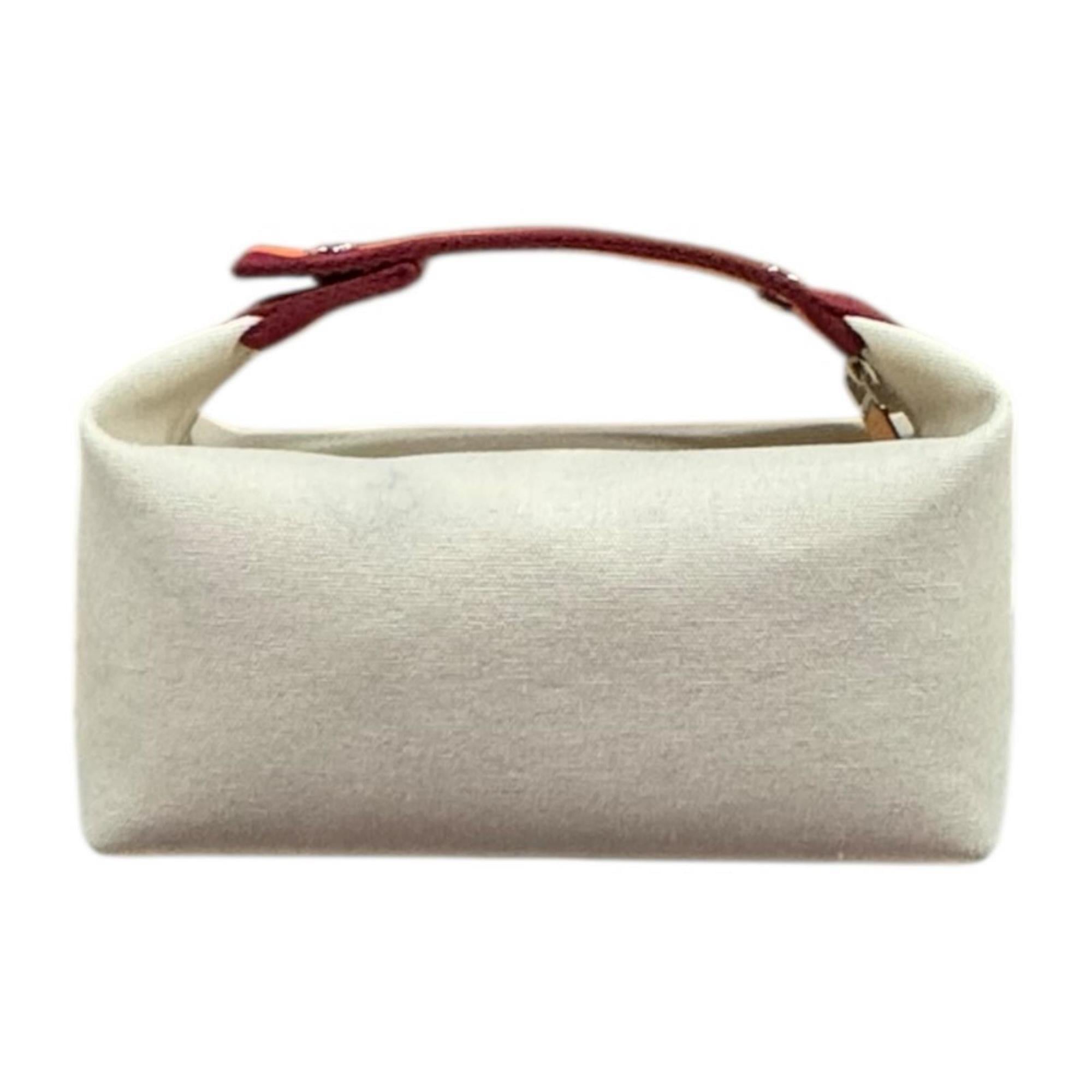 Hermes Blue Brown Multi-Color Natural Orange White Cotton Handbag (Pre-Owned)