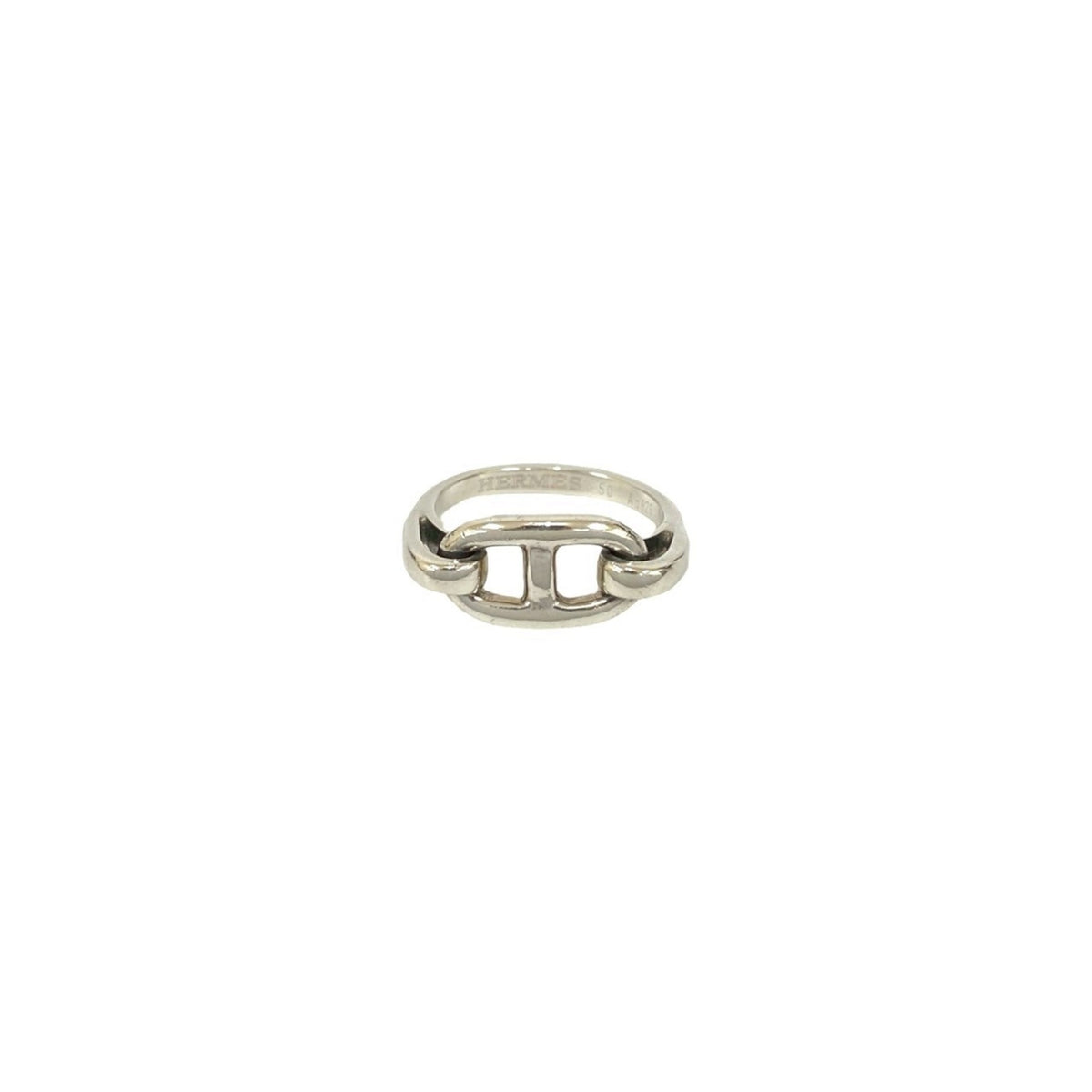 Hermes Silver Silver 925 Band Ring (Pre-Owned)
