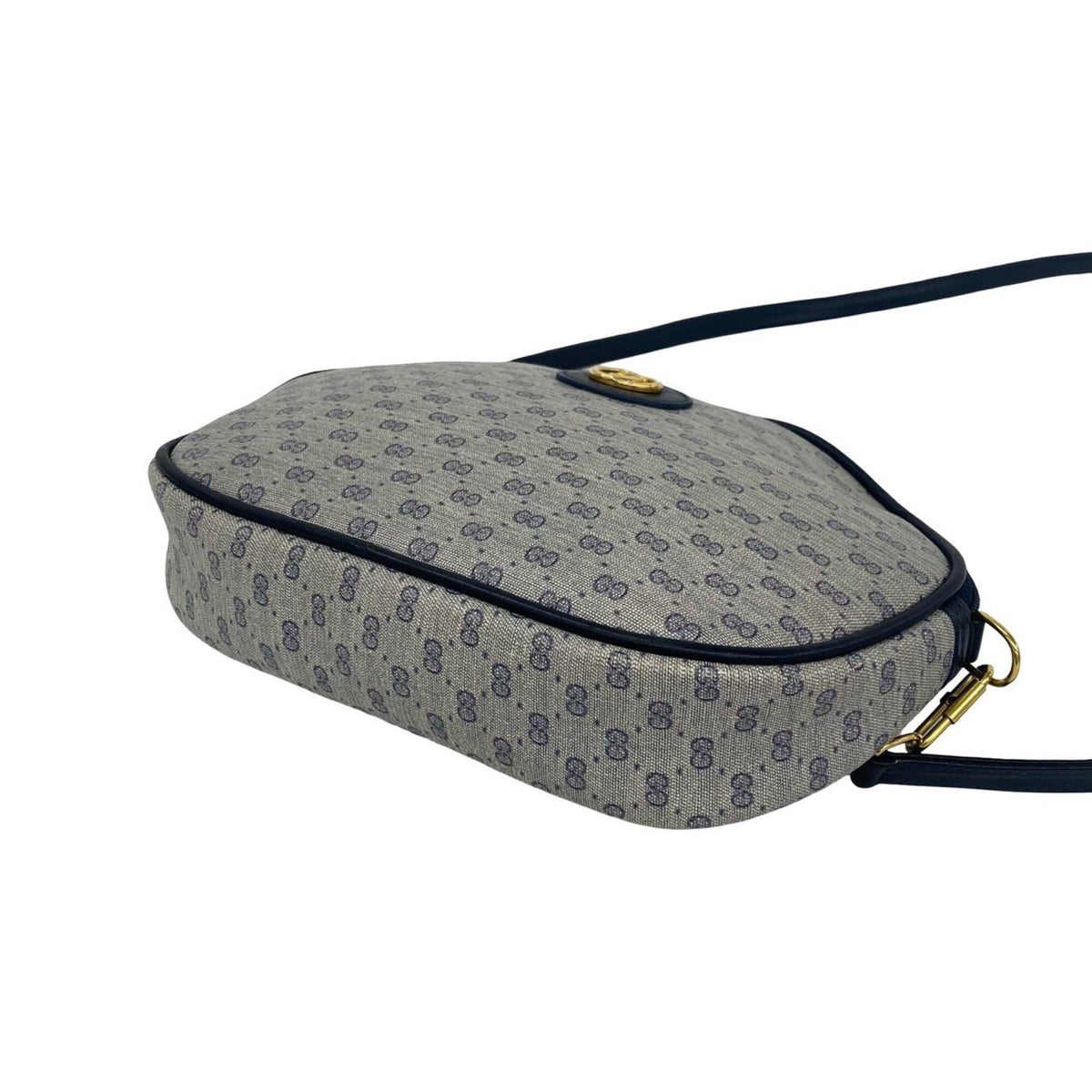 Gucci Navy Leather Pvc Pochette Shoulder Bag (Pre-Owned)