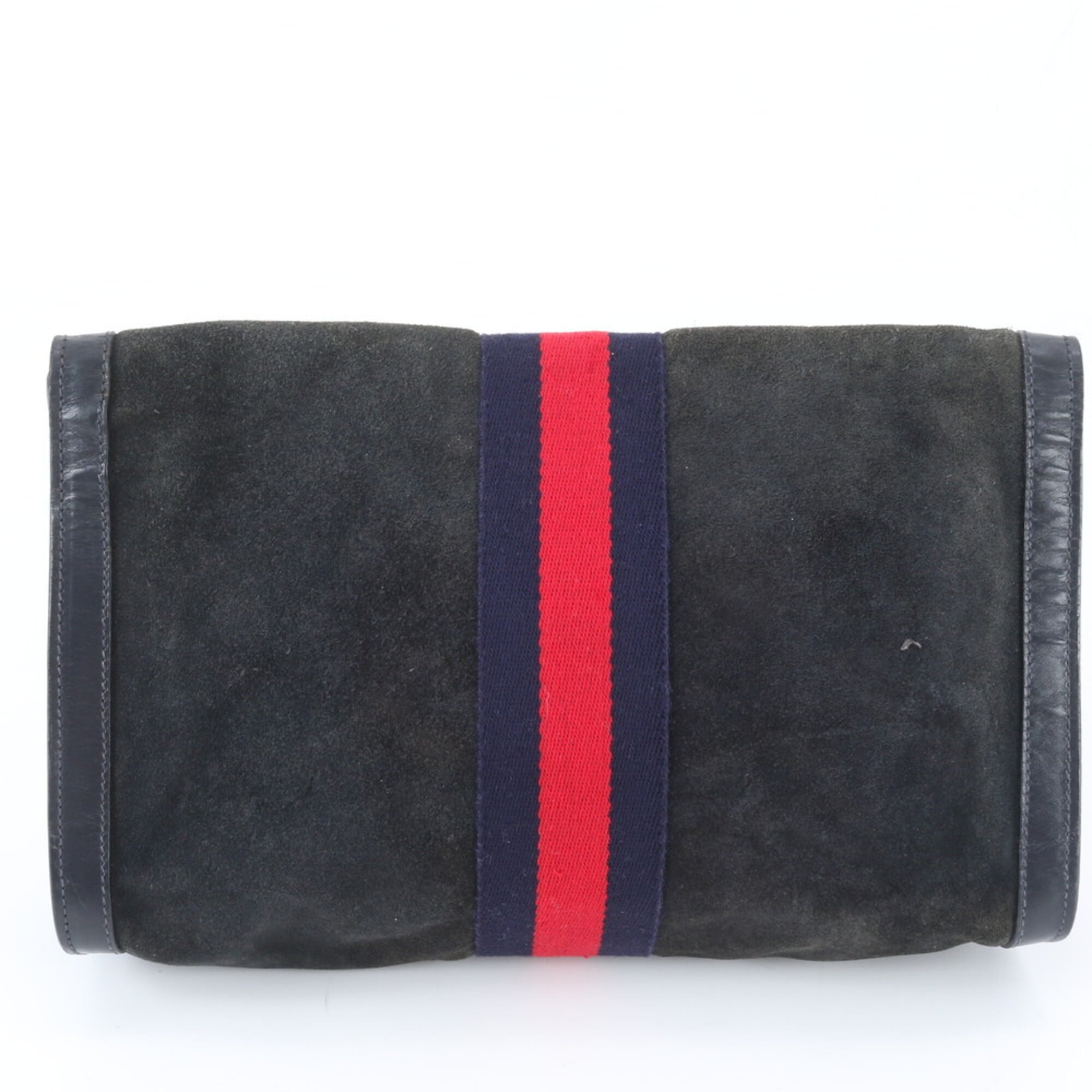 Gucci Black Leather Clutch Bag Pouch (Pre-Owned)