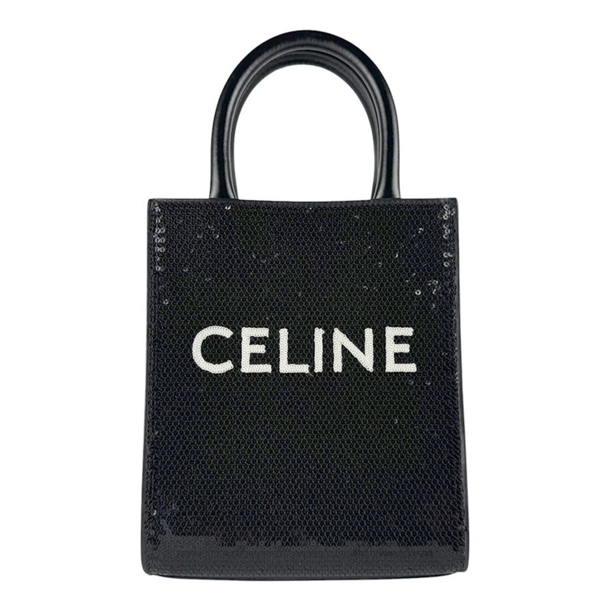 Celine Black Spangles Leather Shoulder Bag (Pre-Owned)