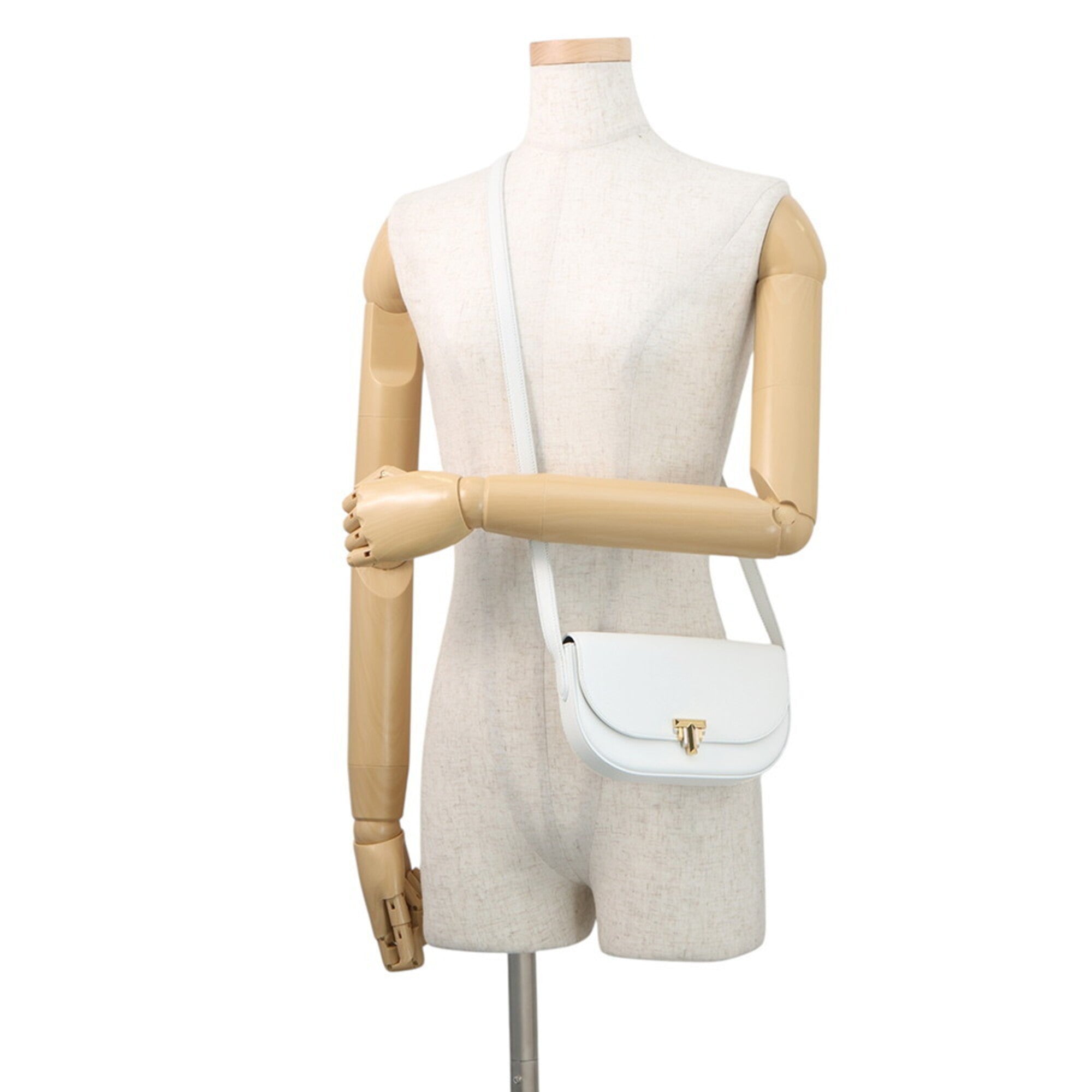 Tiffany White Leather Handbag Shoulder Bag (Pre-Owned)