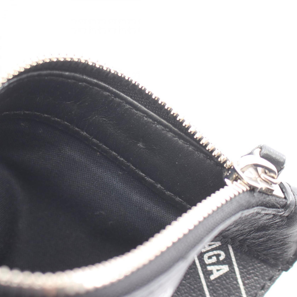 Balenciaga Black Coated Canvas Handbag Pouch (Pre-Owned)