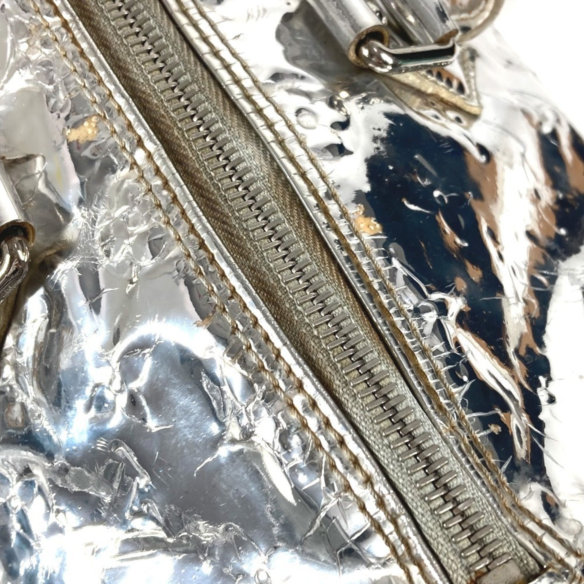 Louis Vuitton Argent Leather Boston Bag Handbag (Pre-Owned)