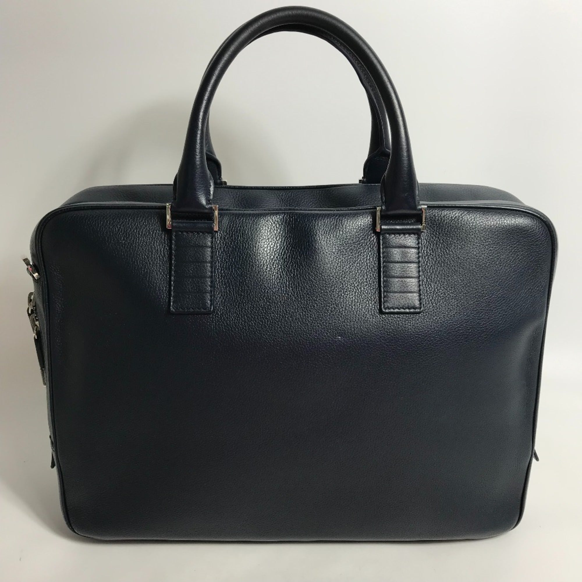 Dior Homme Navy Leather Briefcase (Pre-Owned)