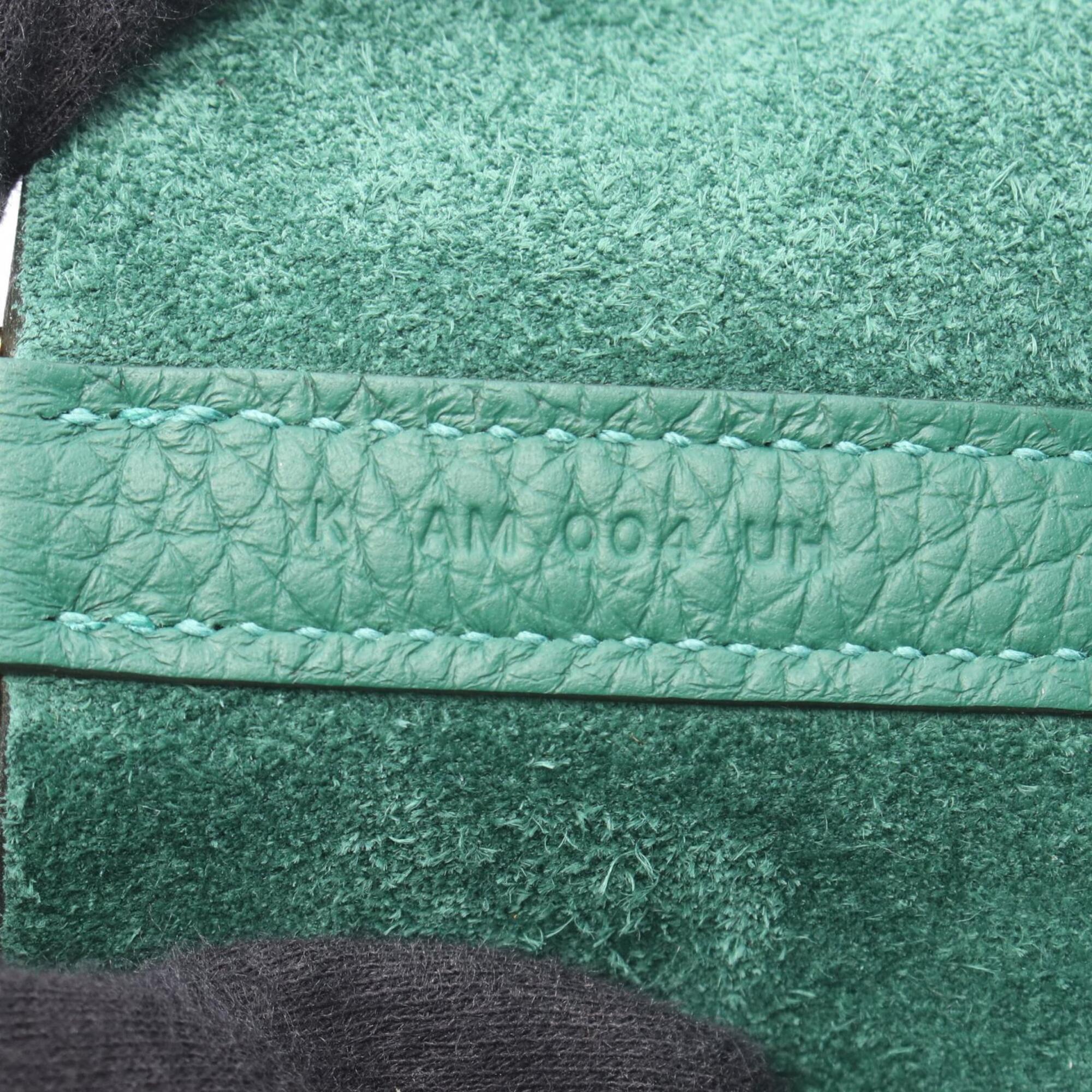 Hermes Green Vert Taurillon Clemence Leather Leather Handbag (Pre-Owned)