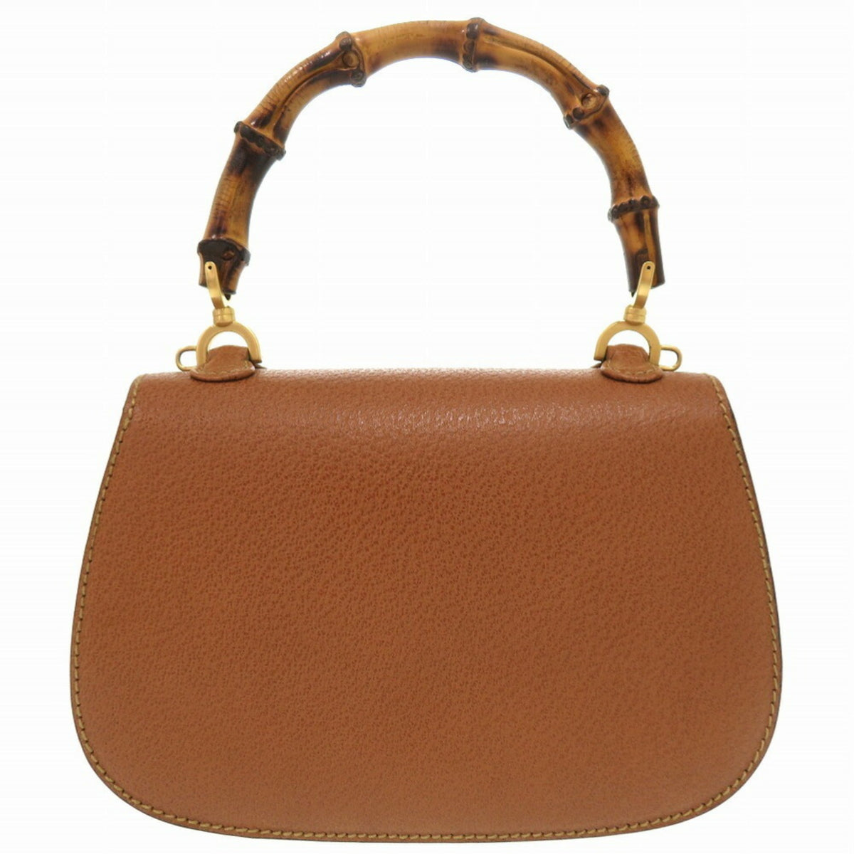 Gucci Brown Bamboo Leather Handbag (Pre-Owned)