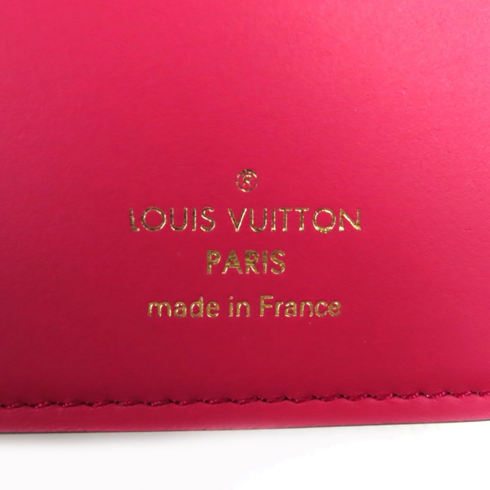 Louis Vuitton Hot Pink Noir Leather Wallet (Bi-Fold) (Pre-Owned)