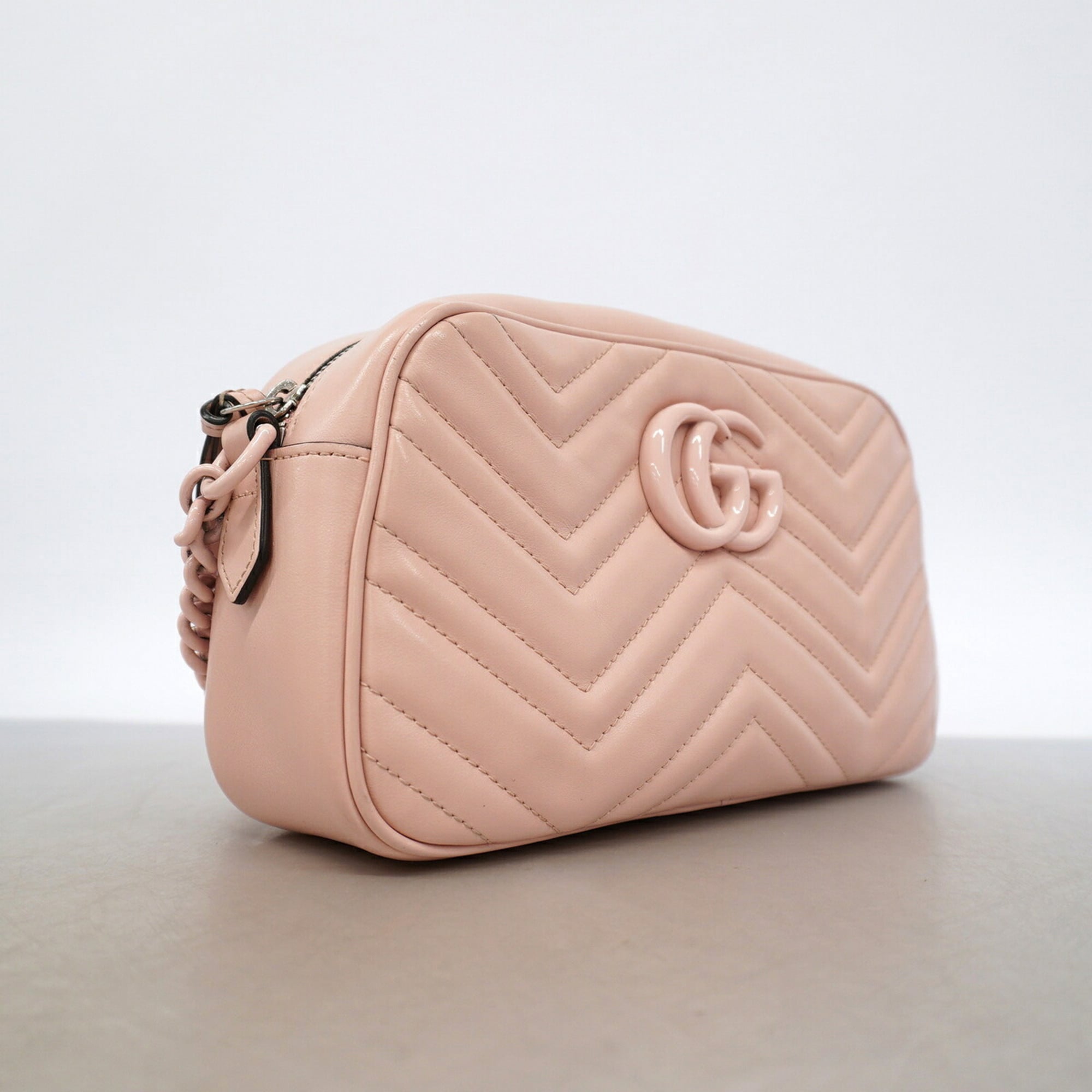 Gucci Pink Leather Shoulder Bag (Pre-Owned)