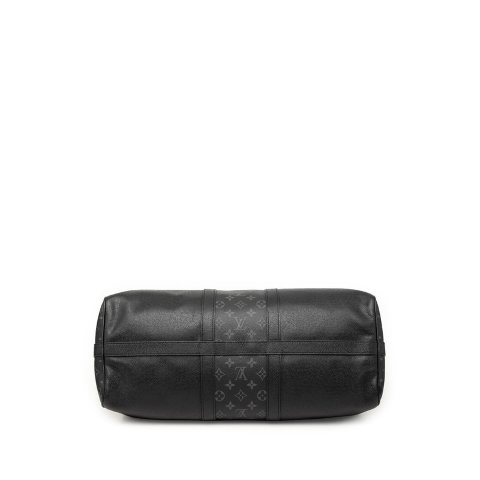 Louis Vuitton Taigarama Black Gray Noir Pvc Leather Boston Bag Shoulder Bag (Pre-Owned)