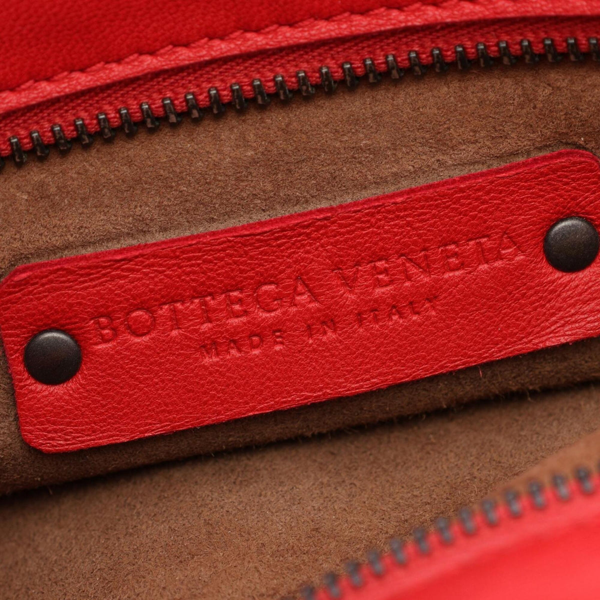 Bottega Veneta Red Color Leather Handbag Tote Bag (Pre-Owned)