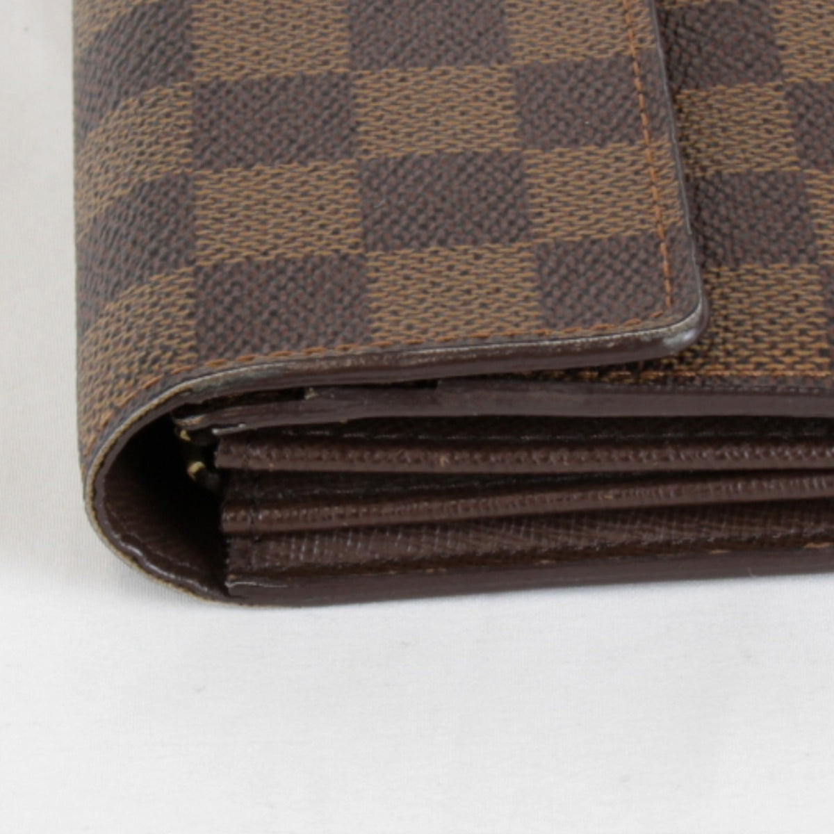 Louis Vuitton Brown Damier Canvas Long Wallet (Bi-Fold) (Pre-Owned)