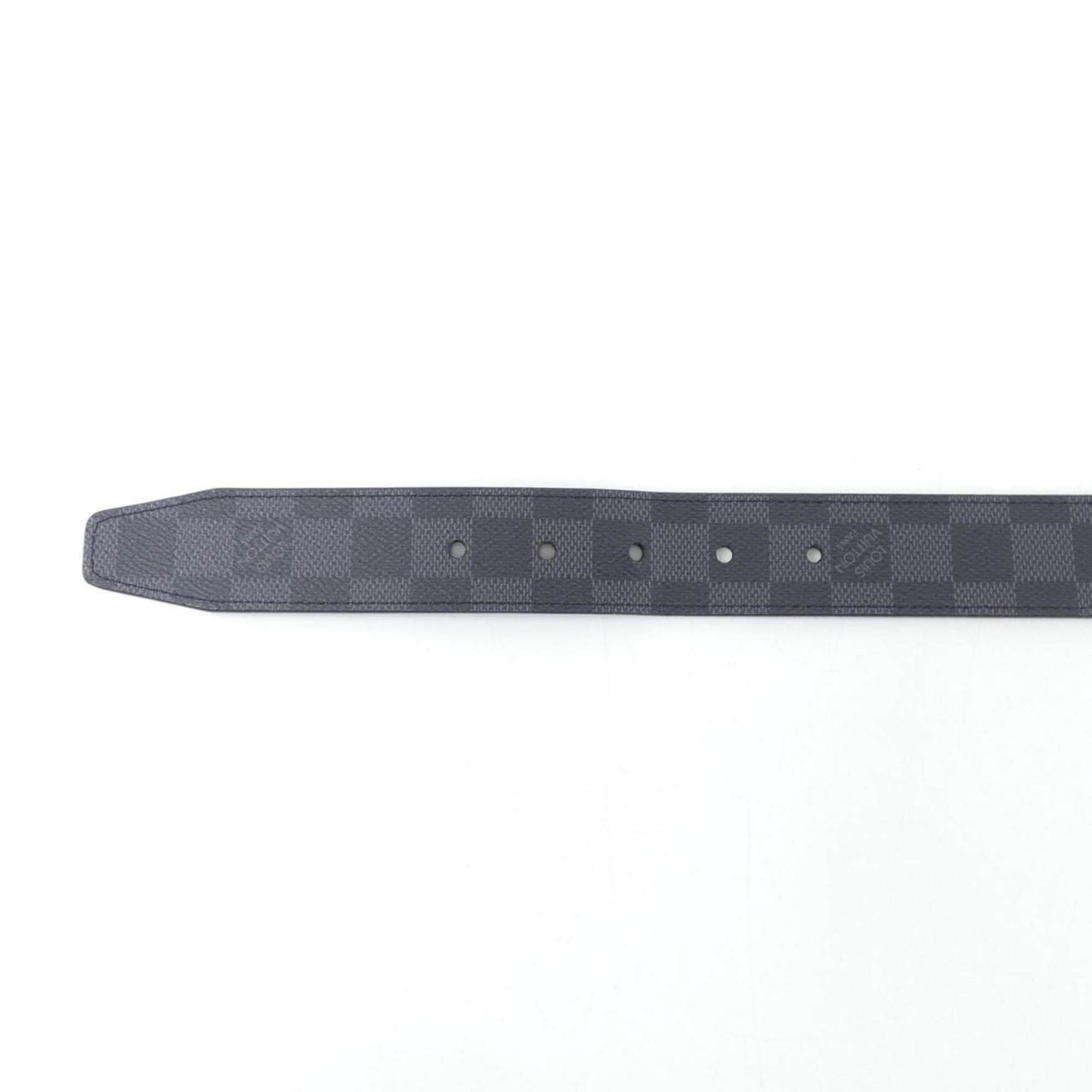 Louis Vuitton Black Gray Standard Belt (Pre-Owned)