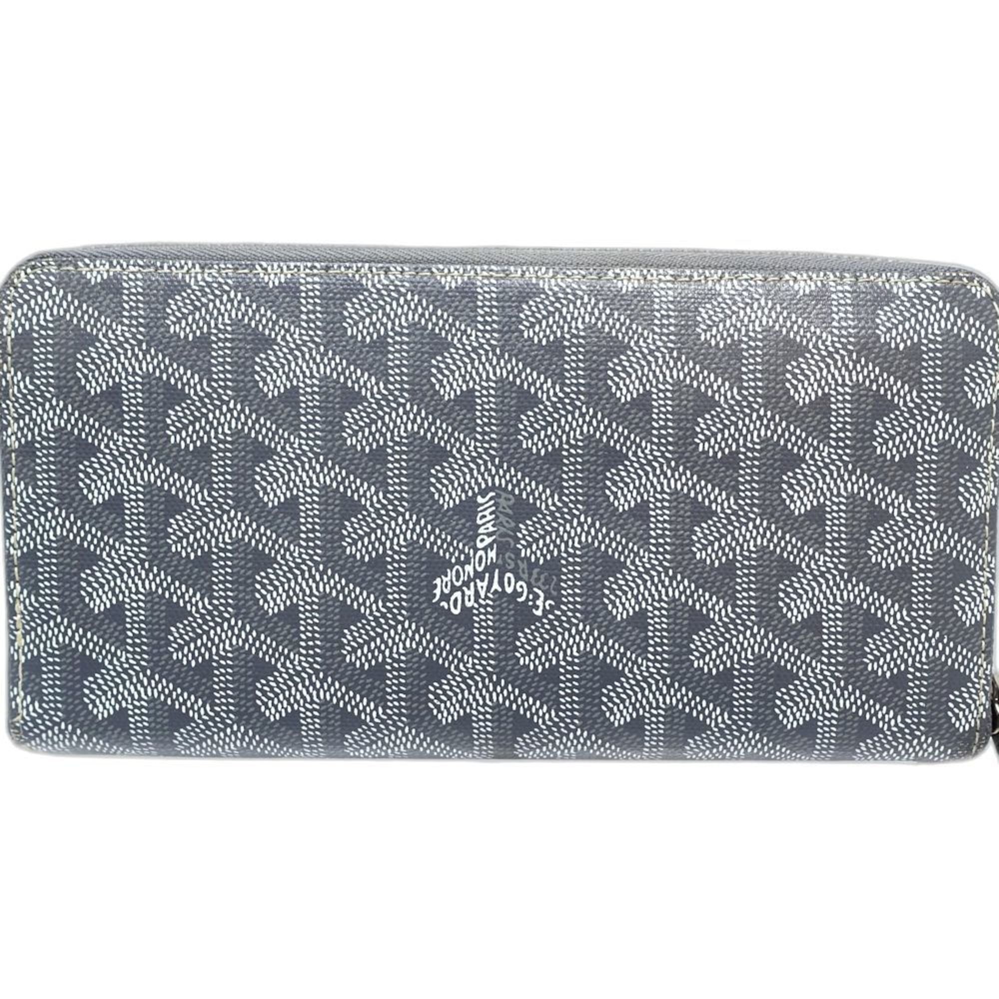 Goyard Gray Leather Pvc Coin Purse/Coin Case (Pre-Owned)