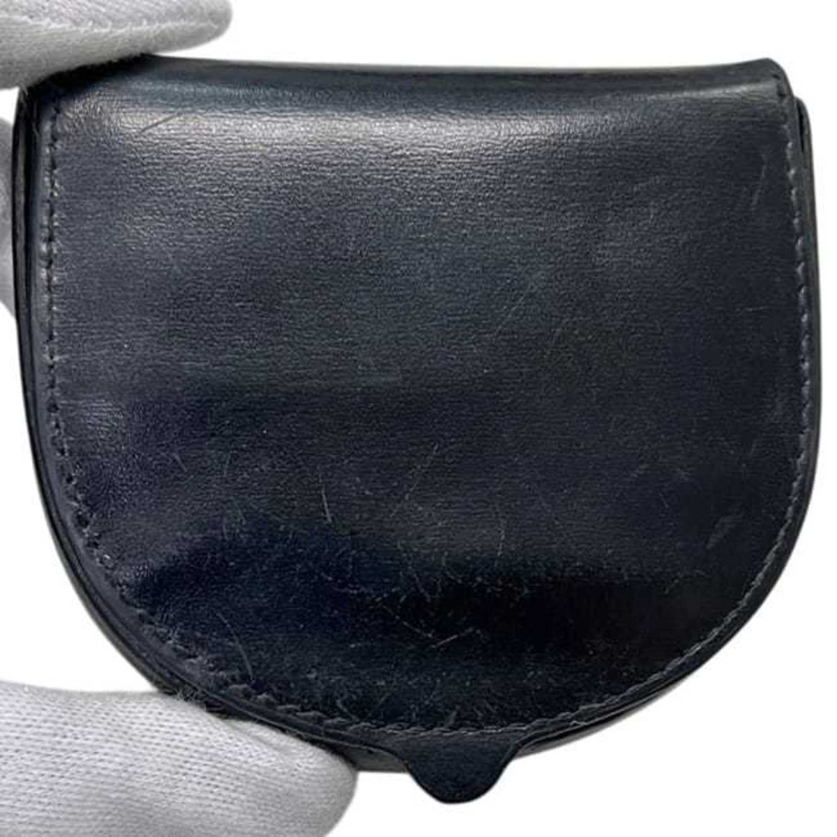 Cartier Black Leather Coin Purse/Coin Case (Pre-Owned)