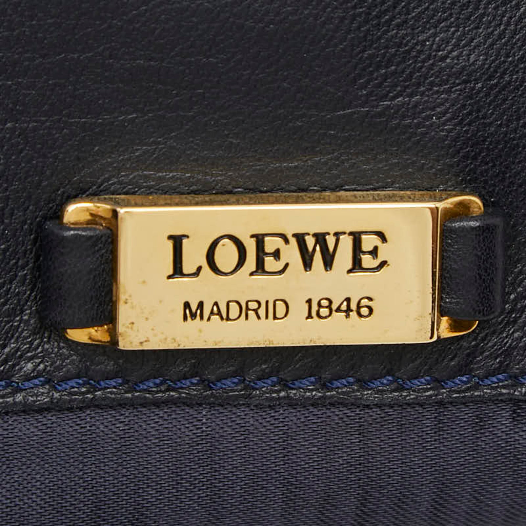 Loewe Navy Leather Sling Bag (Pre-Owned)