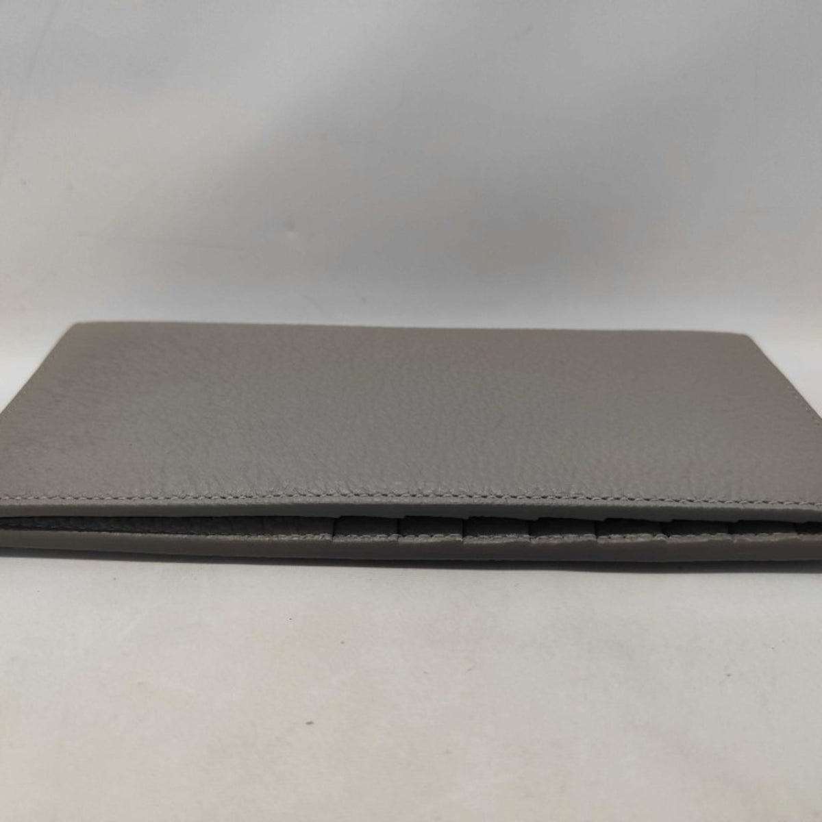 Dior Homme Gray Leather Long Wallet (Bi-Fold) (Pre-Owned)