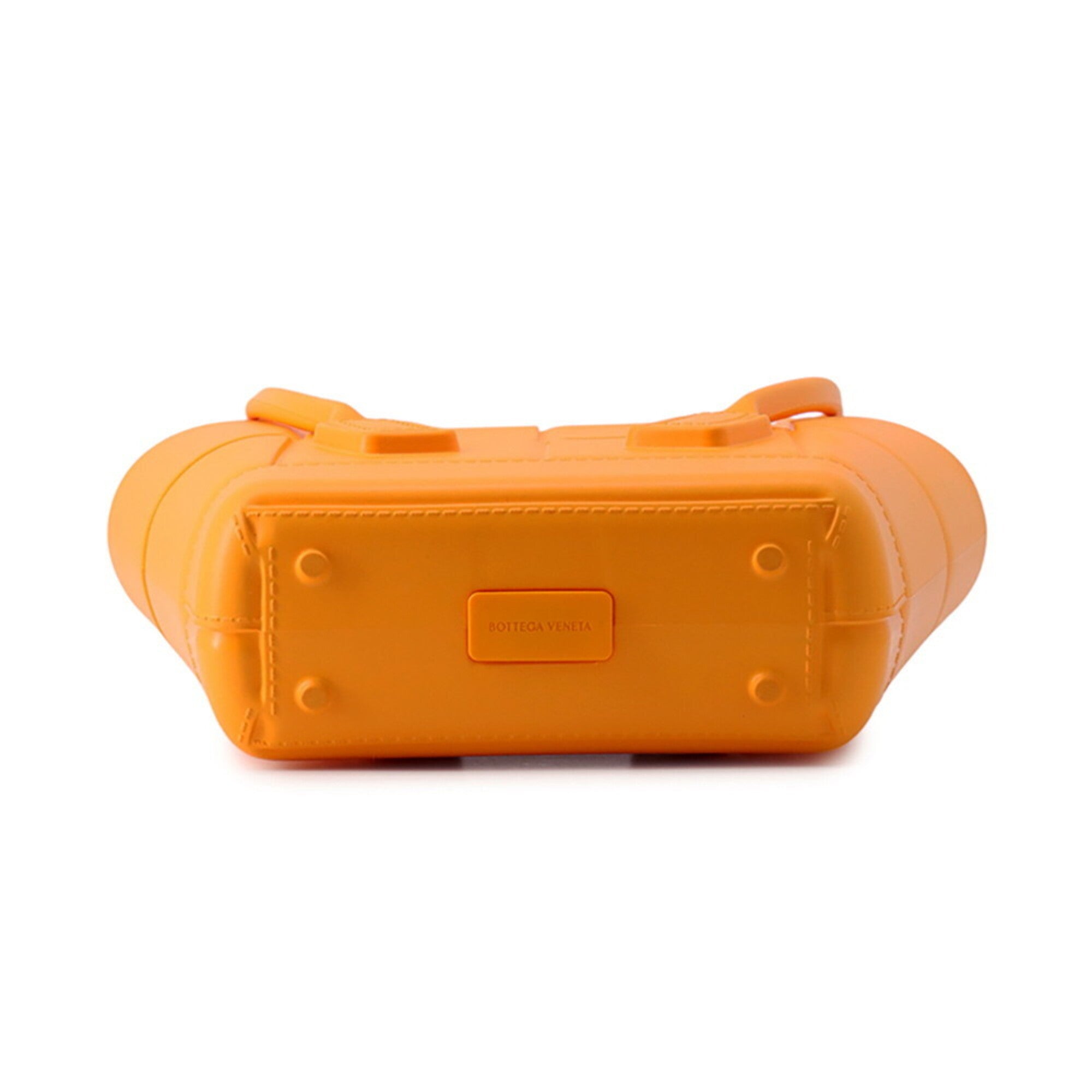 Bottega Veneta Orange Rubber Handbag (Pre-Owned)