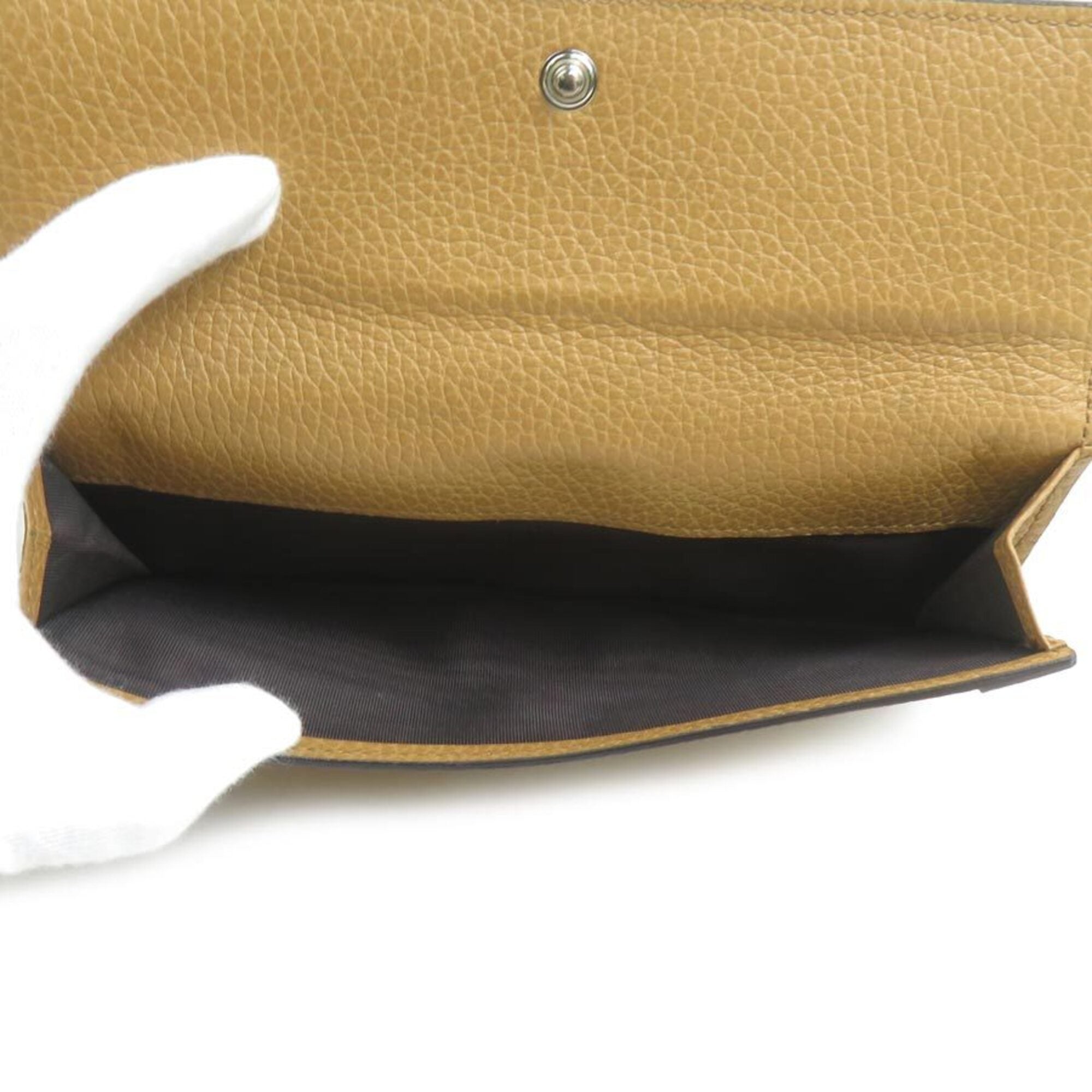 Gucci Brown Leather Long Wallet (Bi-Fold) (Pre-Owned)