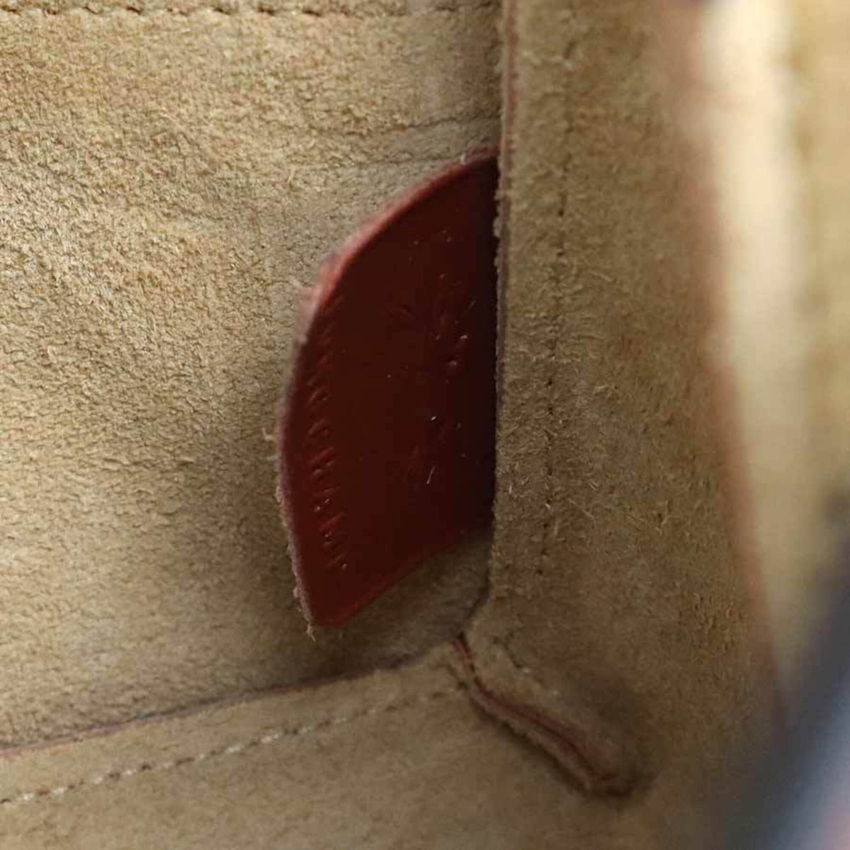 Longchamp Red Brown Leather Shoulder Bag (Pre-Owned)
