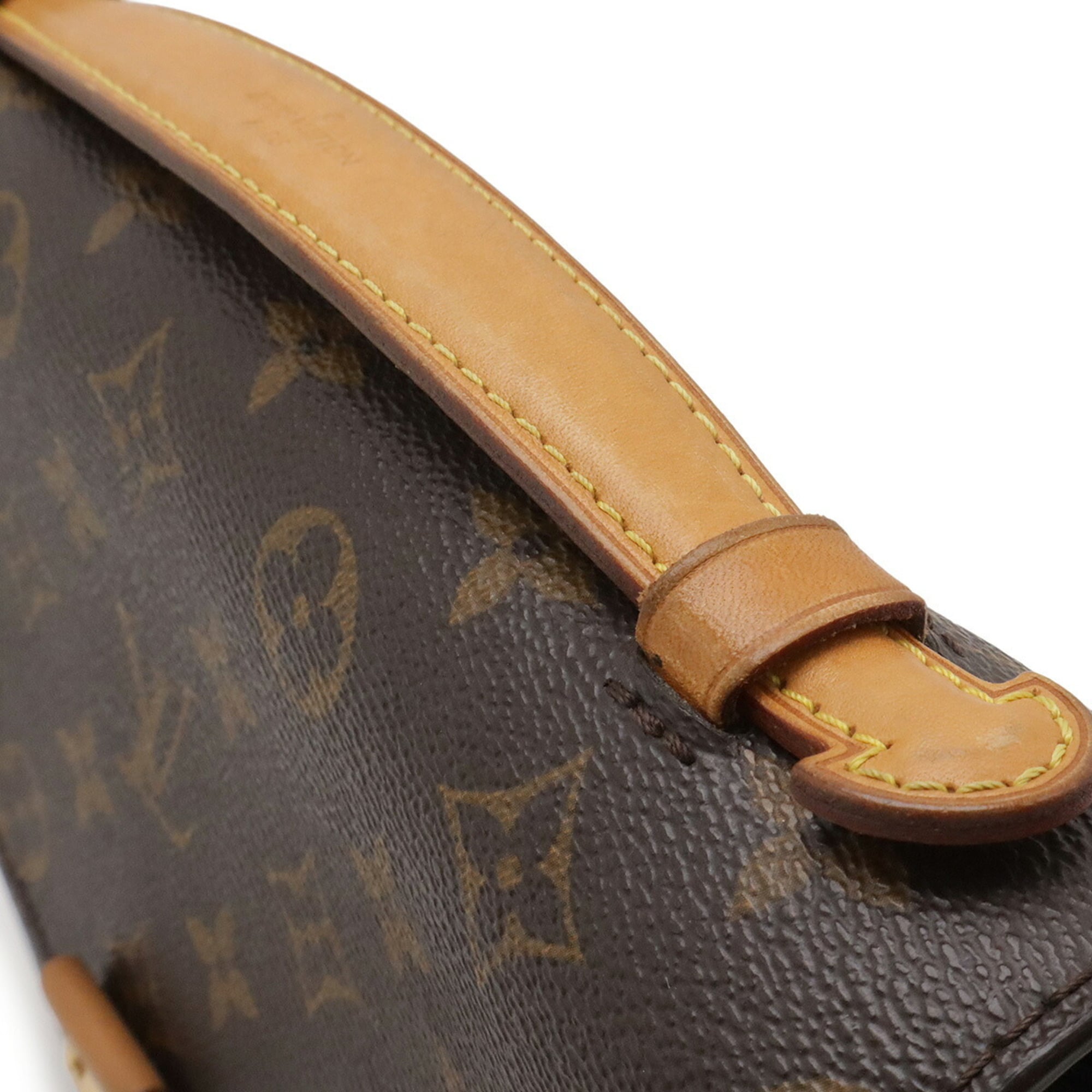 Louis Vuitton Brown Monogram Canvas Clutch Bag Handbag Pochette Shoulder Bag (Pre-Owned)