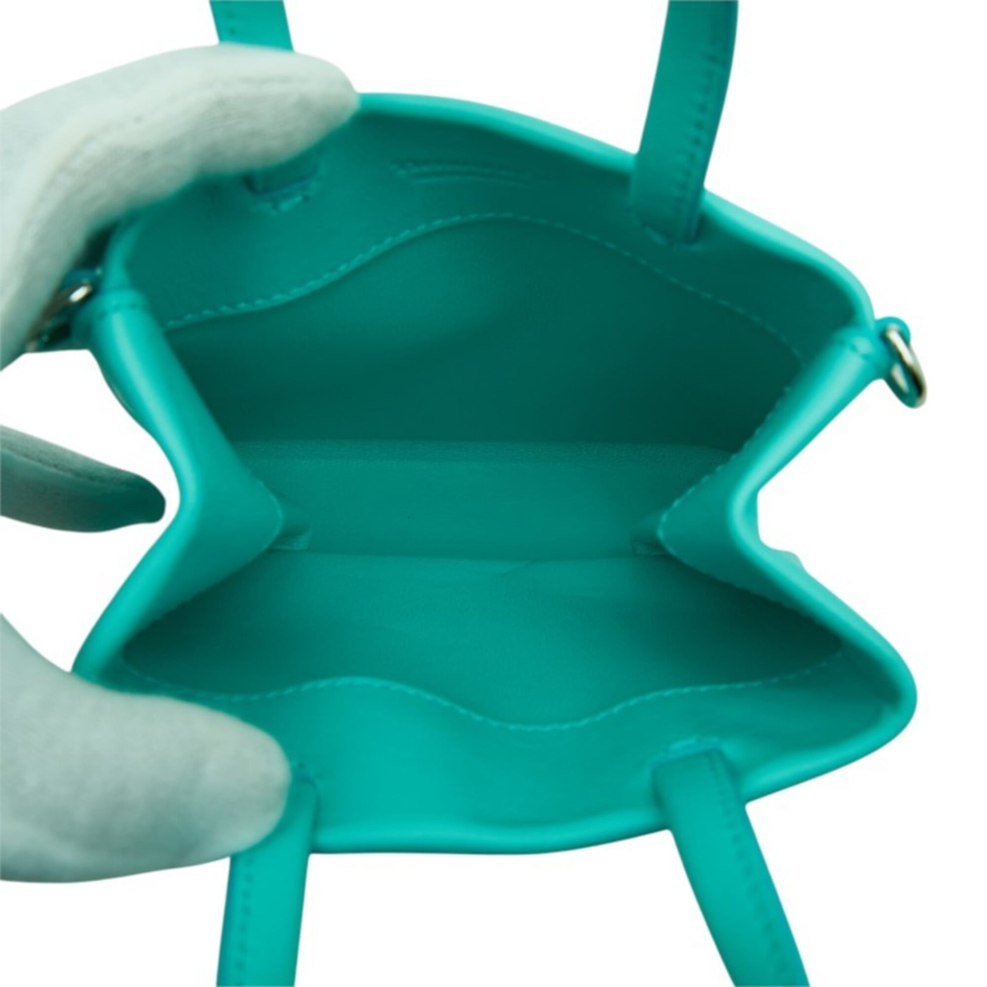 Tiffany Blue Leather Shoulder Bag (Pre-Owned)