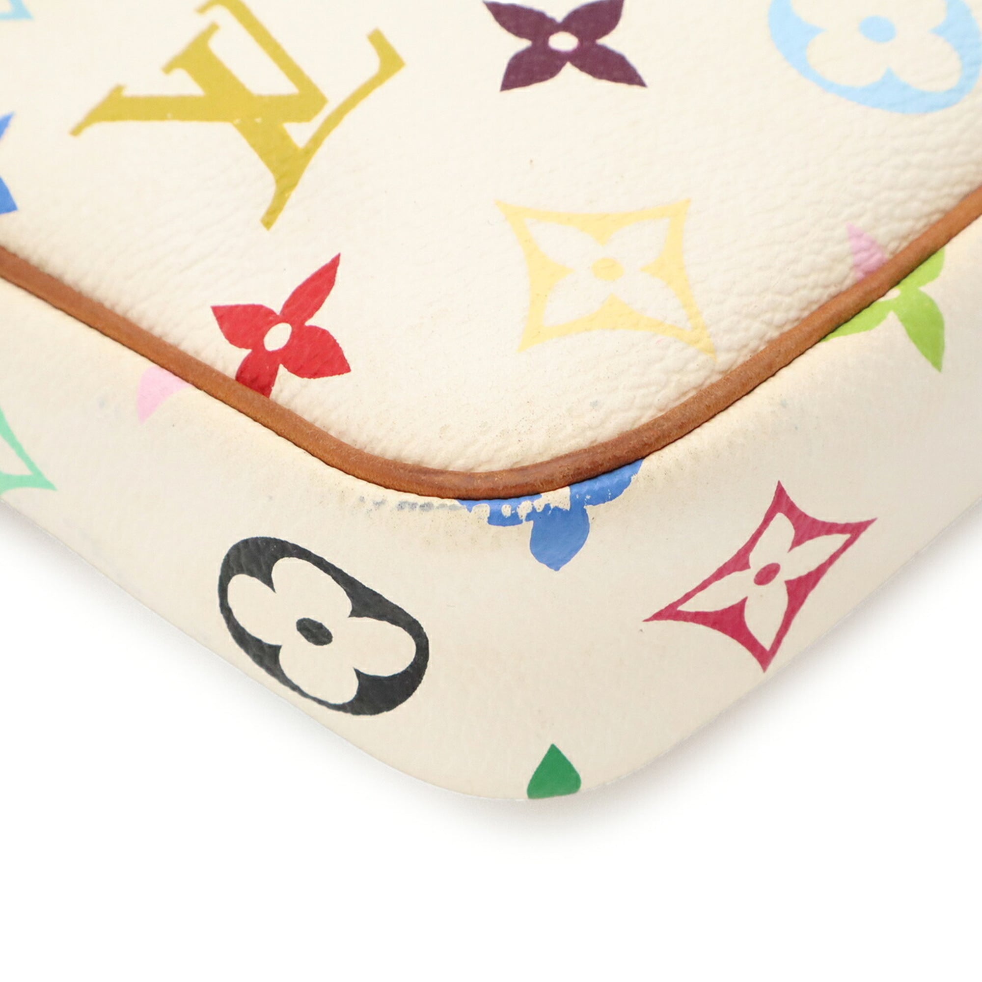 Louis Vuitton Blanc Monogram Multi-Color White Monogram Multicolore Handbag Pochette Pouch (Pre-Owned)