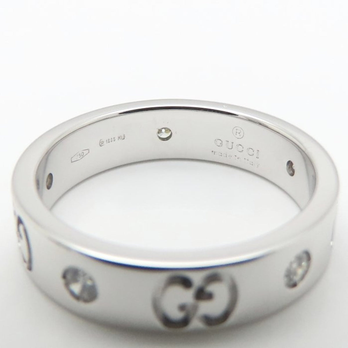 Gucci Icon White Gold (18K) Band Ring (Pre-Owned)