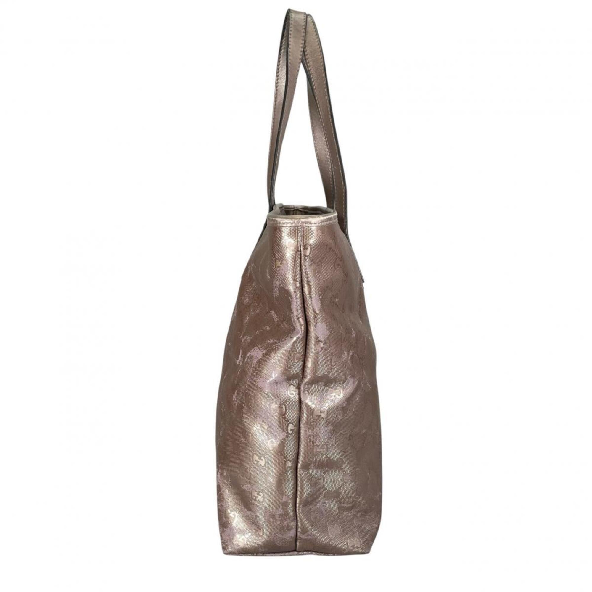Gucci Gg Imprimé Gold Gg Imprimé Handbag Tote Bag (Pre-Owned)