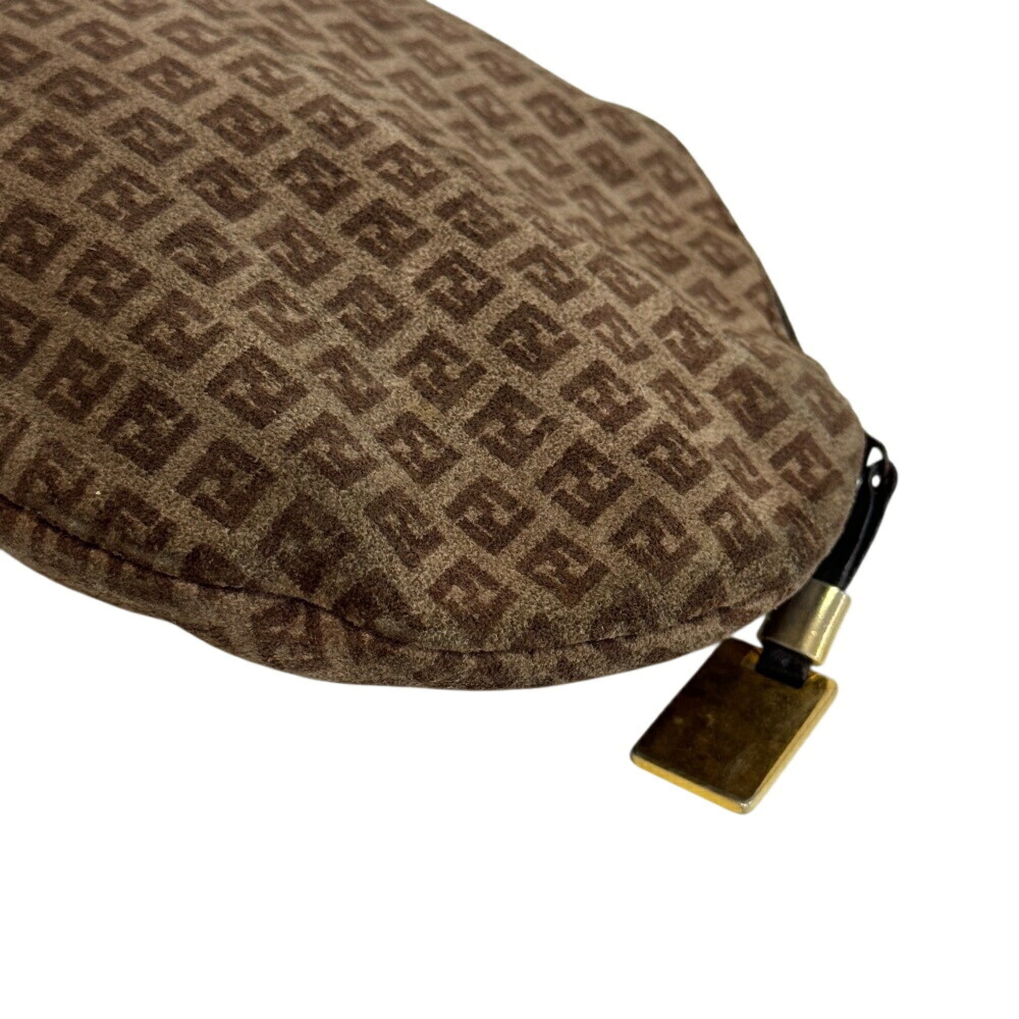 Fendi Brown Suede Clutch Bag Pouch (Pre-Owned)
