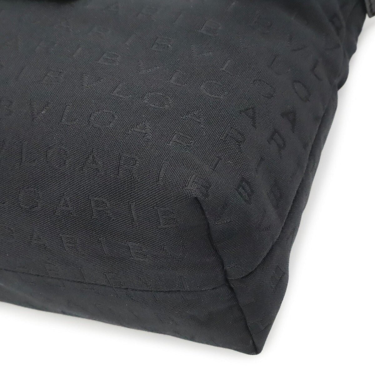 Bvlgari Black Canvas Leather Shoulder Bag (Pre-Owned)