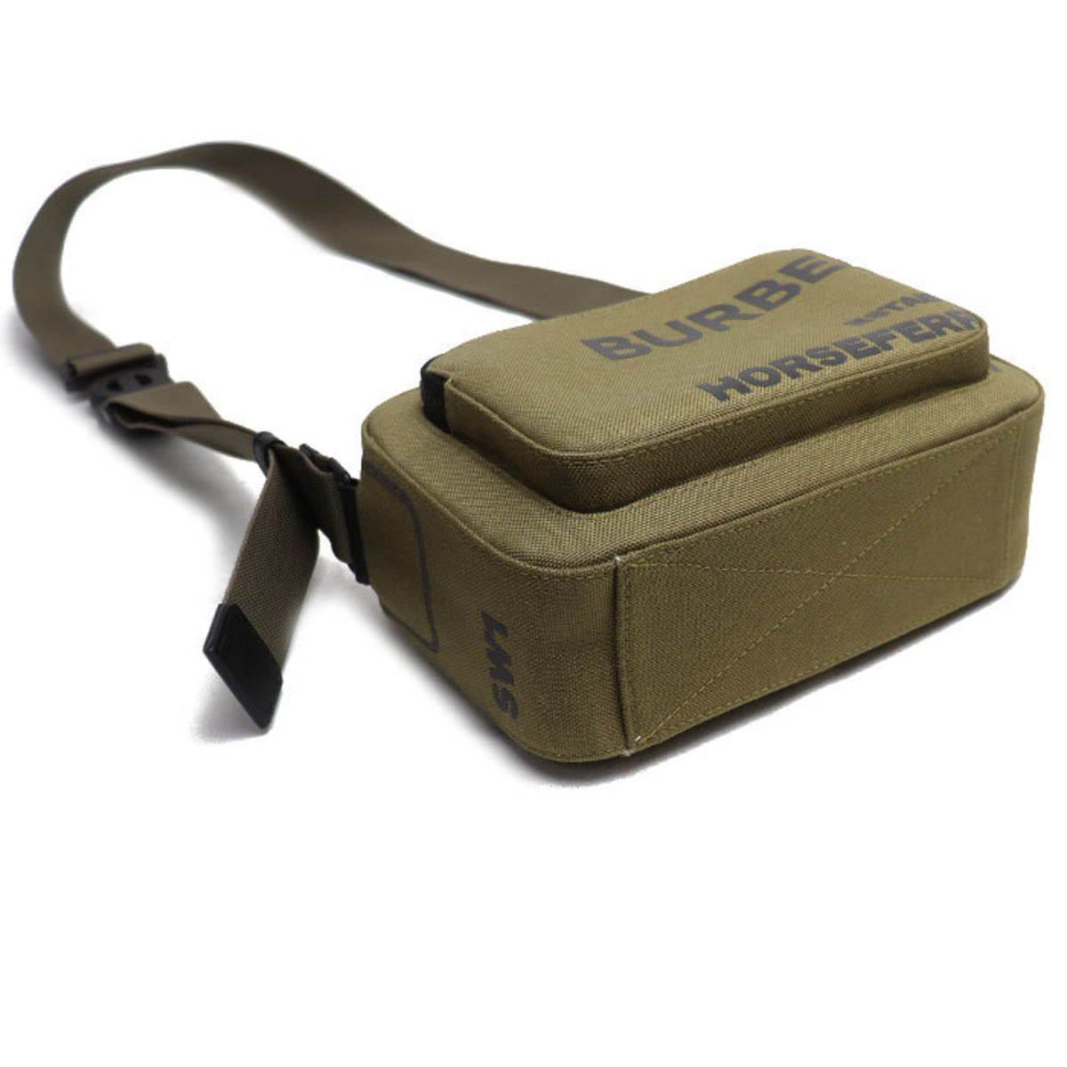 Burberry Khaki Canvas Shoulder Bag (Pre-Owned)