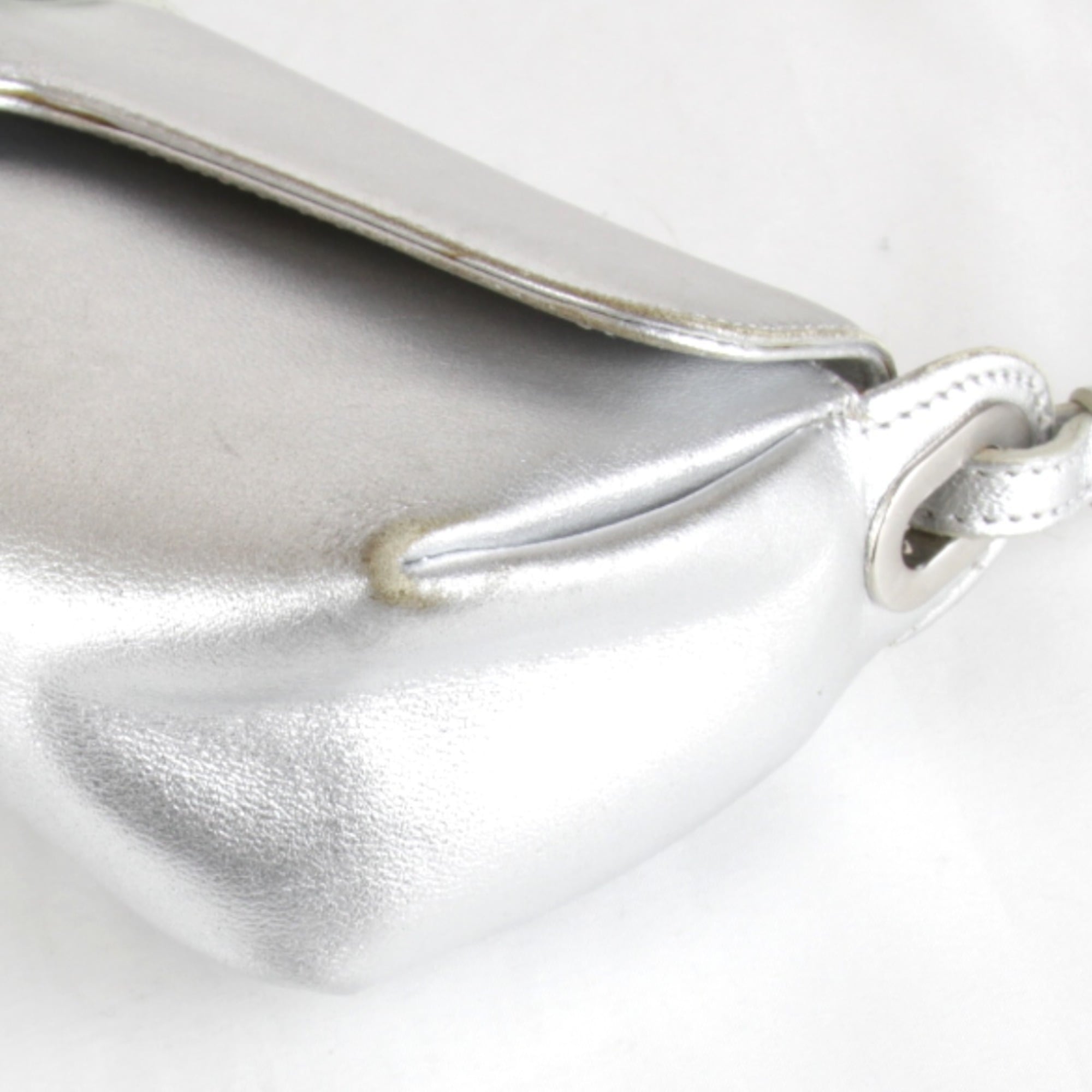 Jimmy Choo Silver Leather Handbag (Pre-Owned)