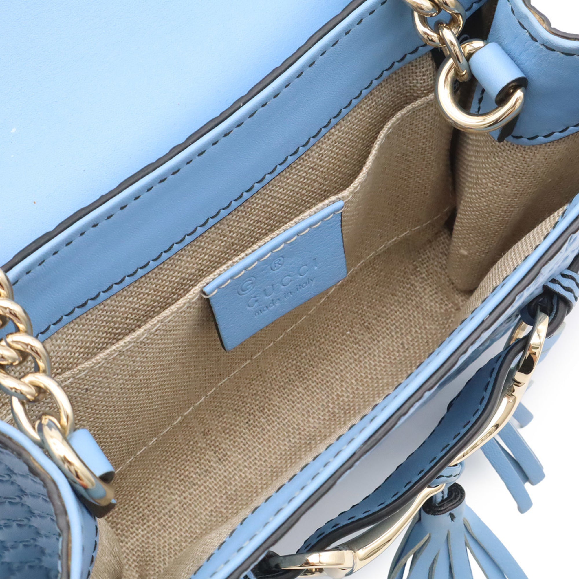 Gucci Light Blue Pochette Shoulder Bag (Pre-Owned)