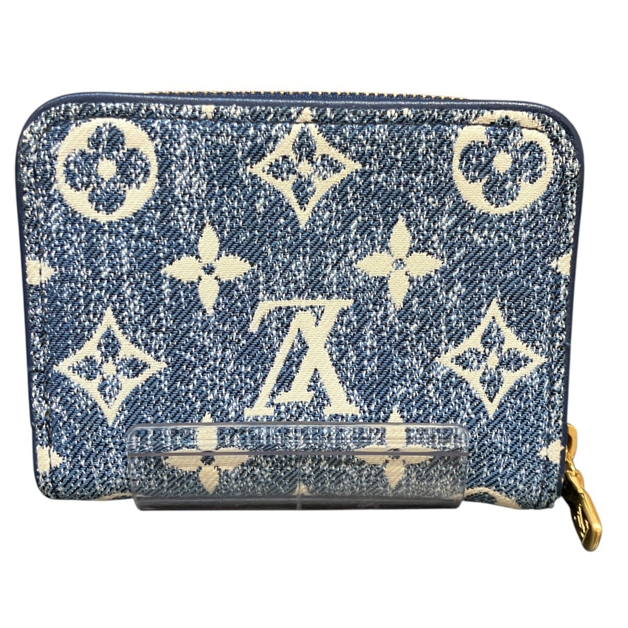 Louis Vuitton Monogram Denim Blue Denim Coin Purse/Coin Case (Pre-Owned)