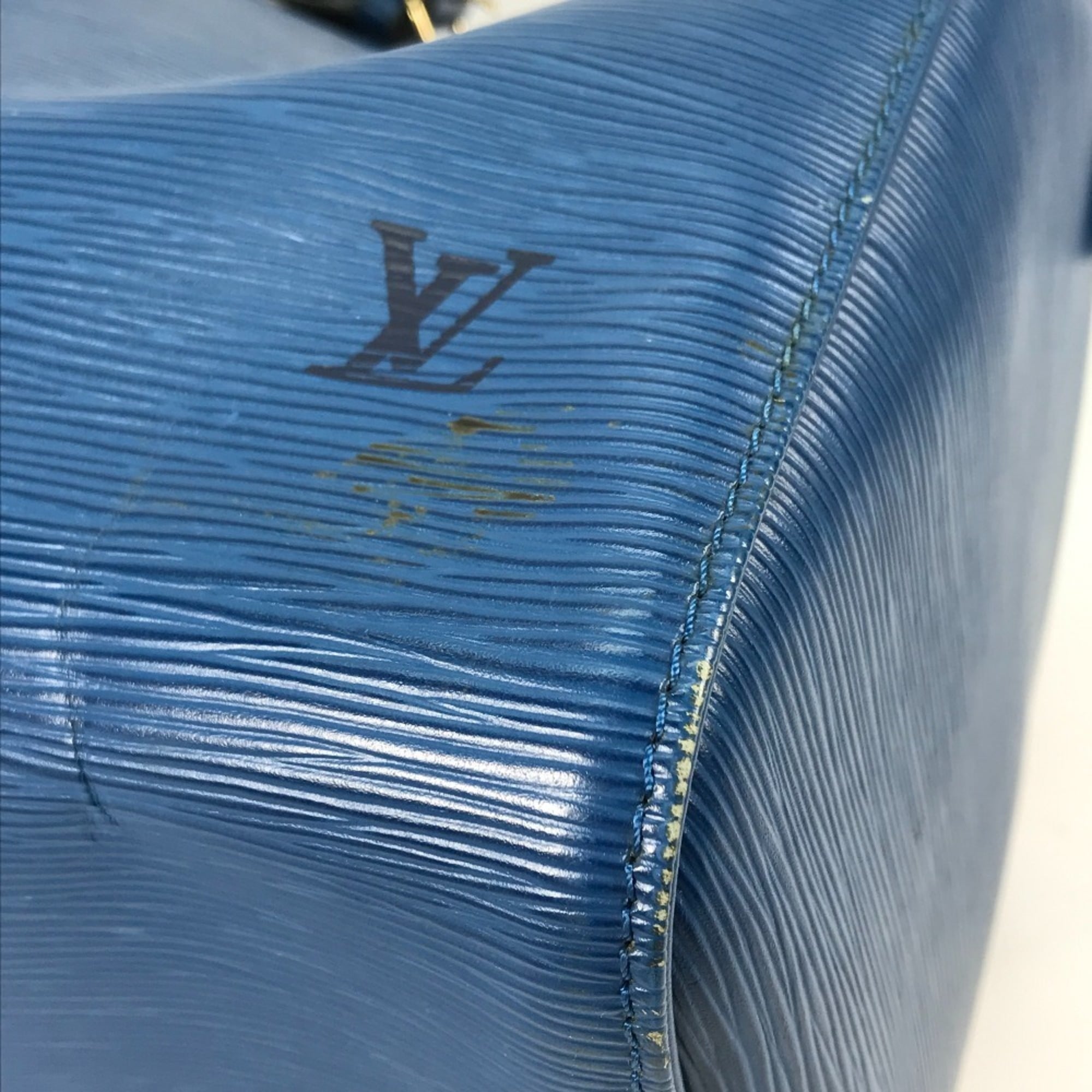 Louis Vuitton Epi Blue Galle Toledo Blue Epi Leather Boston Bag Handbag (Pre-Owned)