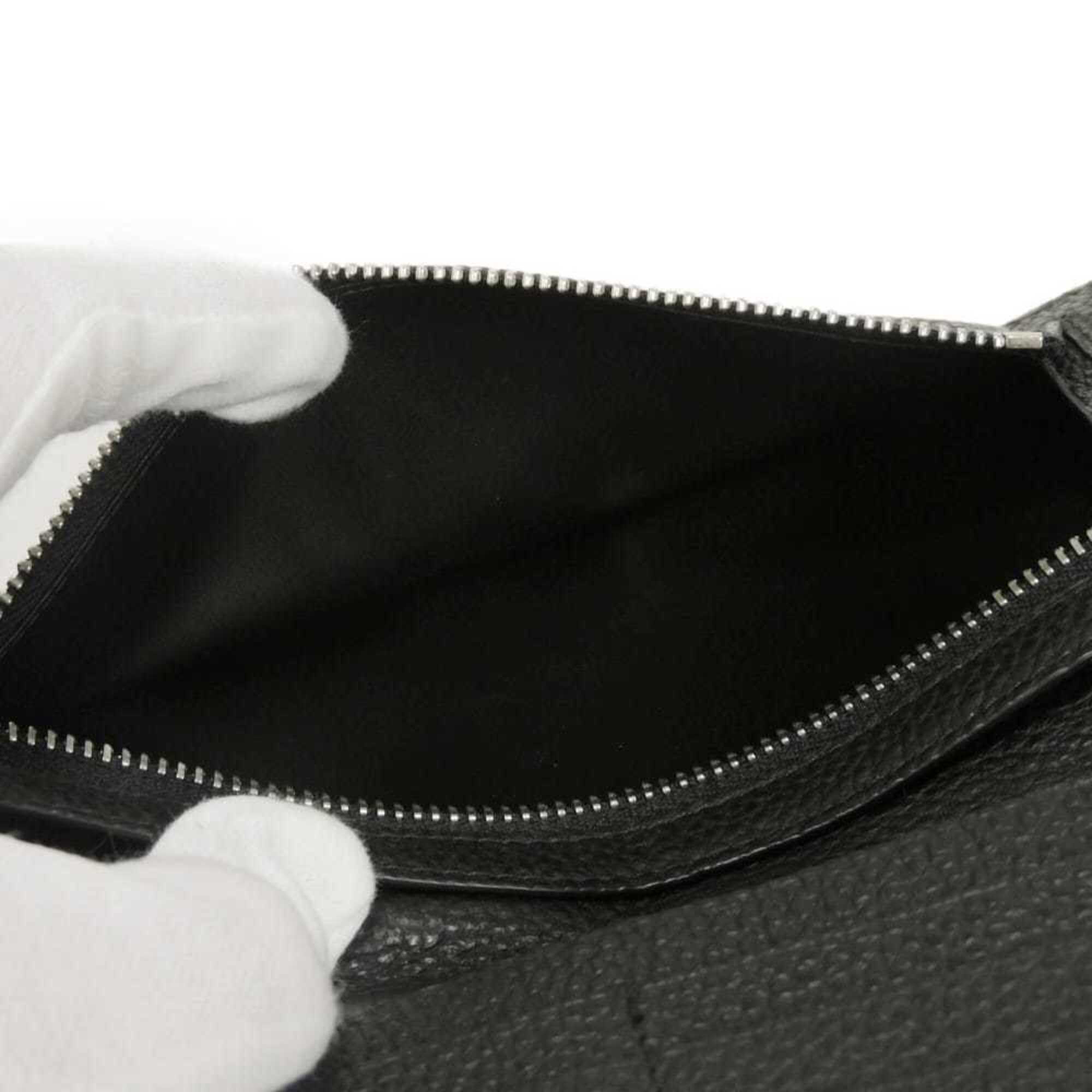 Salvatore Ferragamo Gancini Black Leather Long Wallet (Bi-Fold) (Pre-Owned)